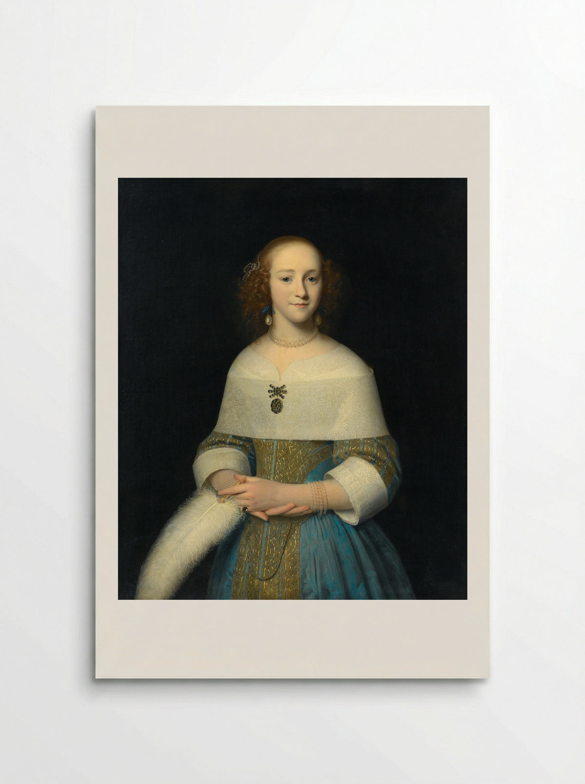 Portrait of a Young Woman, Possibly Susanna Reael - Isaack Luttichuys - Poster