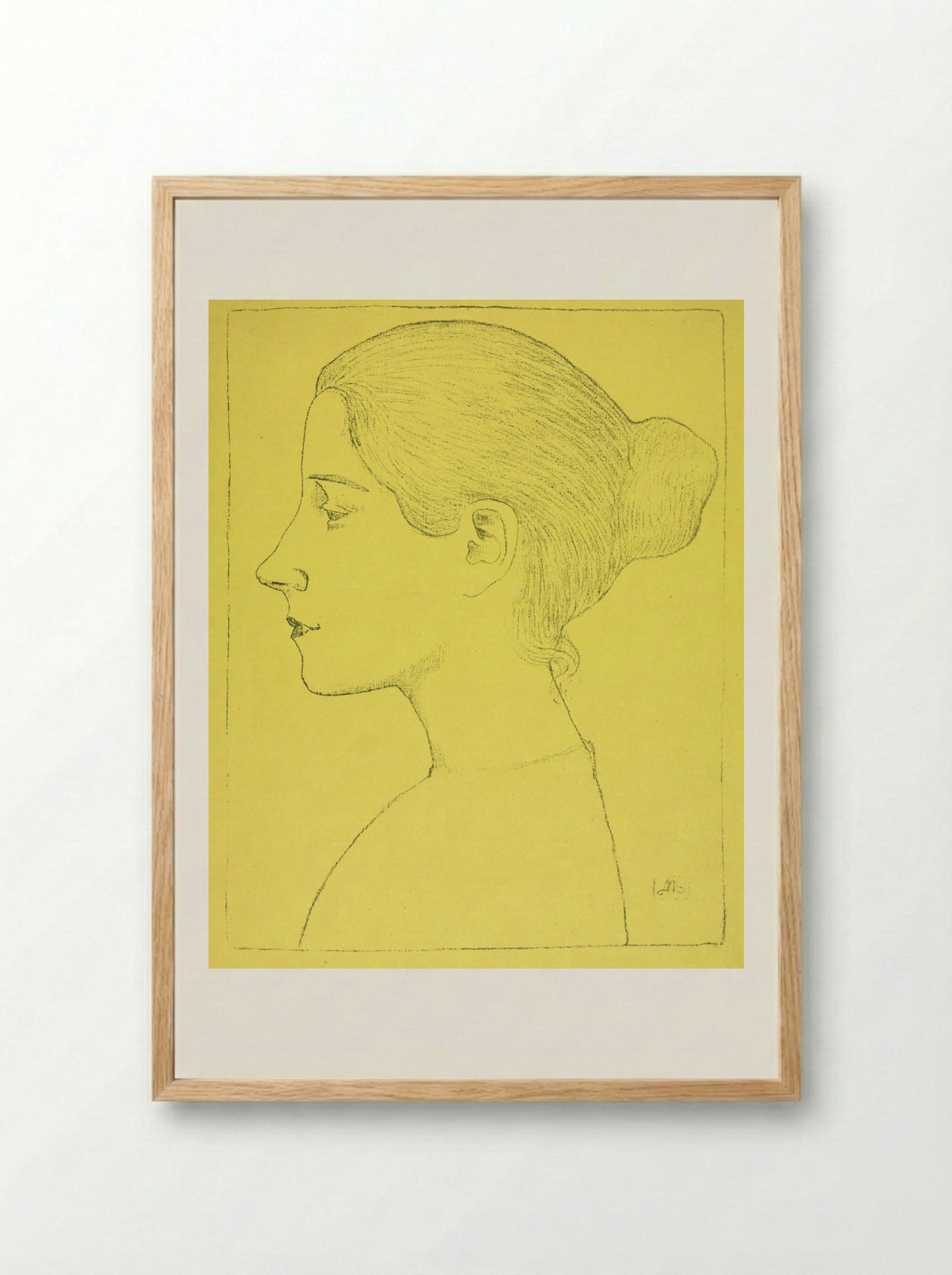 Portrait of a Young Woman (Profil de jeune fille) - Aristide Maillol - Framed Print Wood