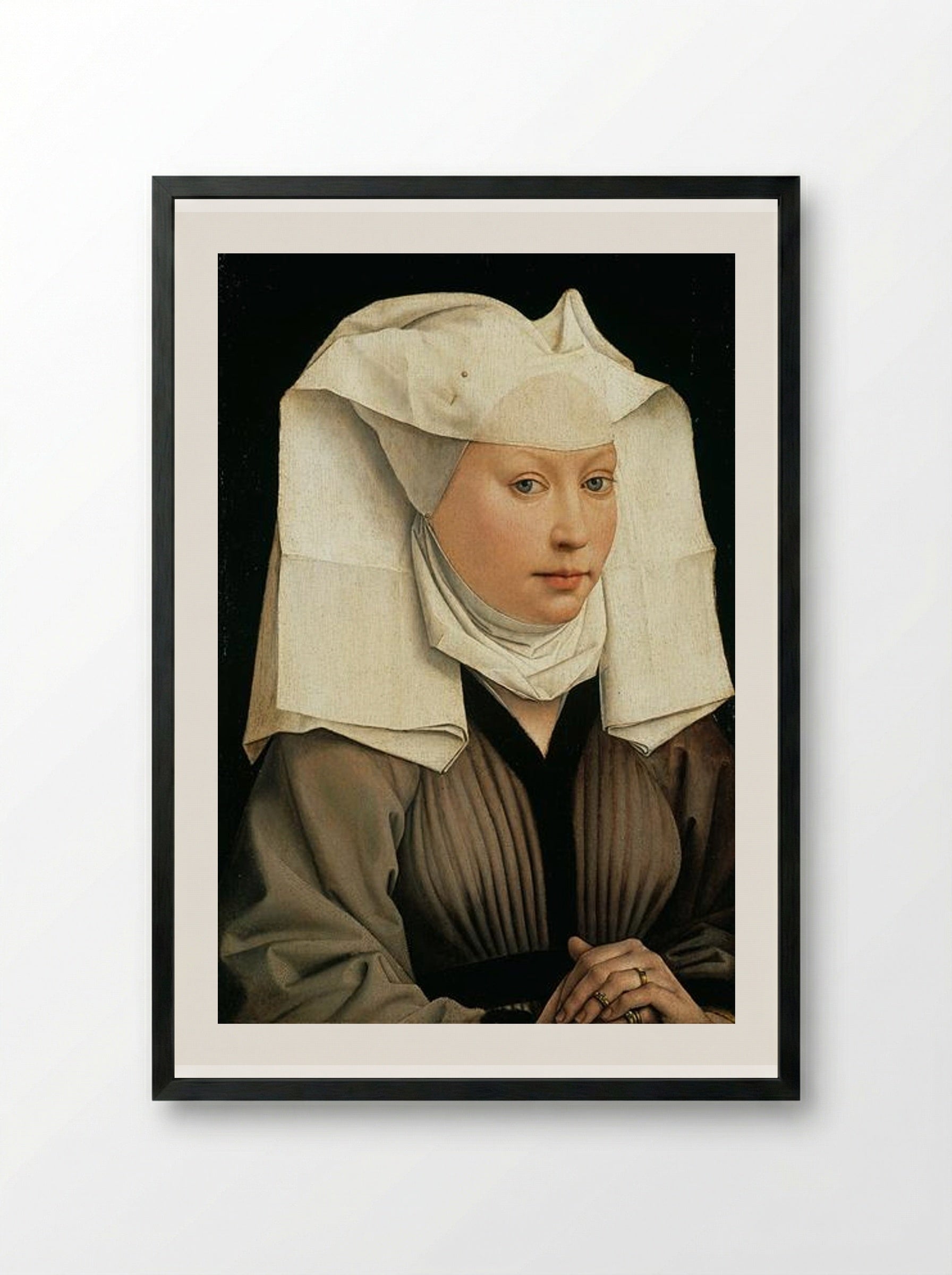 Portrait of a Young Woman - Rogier van der Weyden - Framed Print Black