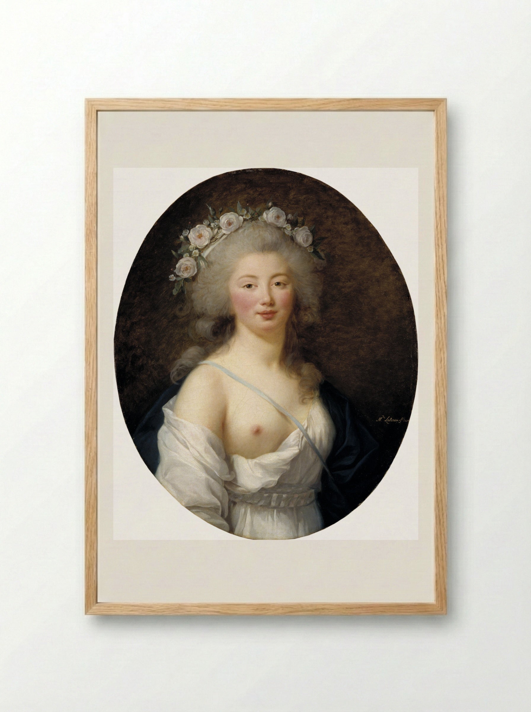 Portrait of a Young Woman - Louise Elisabeth Vigée Le Brun - Framed Print Wood