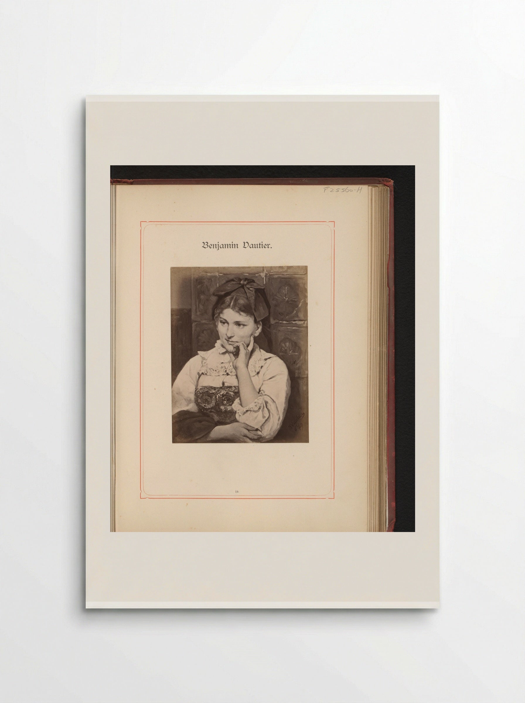 Portrait of a Young Woman - Benjamin Vautier - Poster