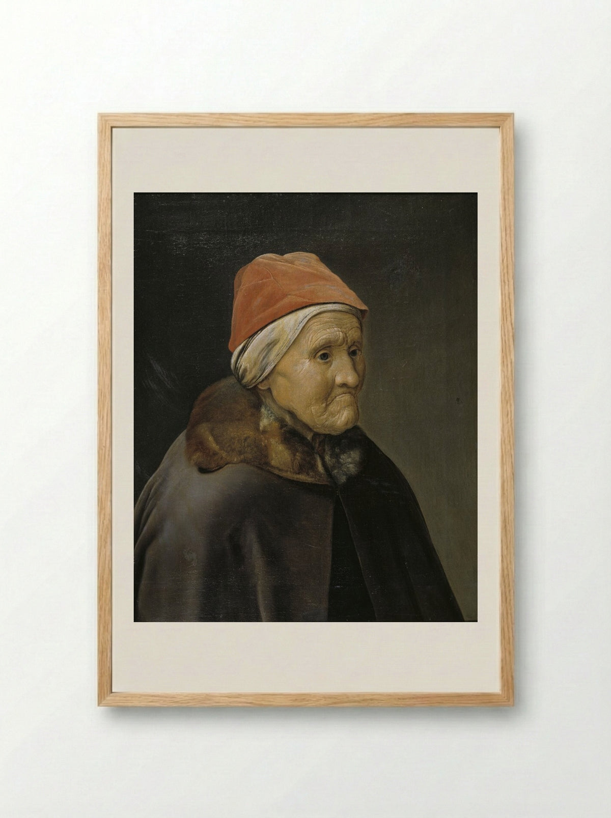Portrait of an Elderly Woman - Monogrammist IS - Framed Print Wood