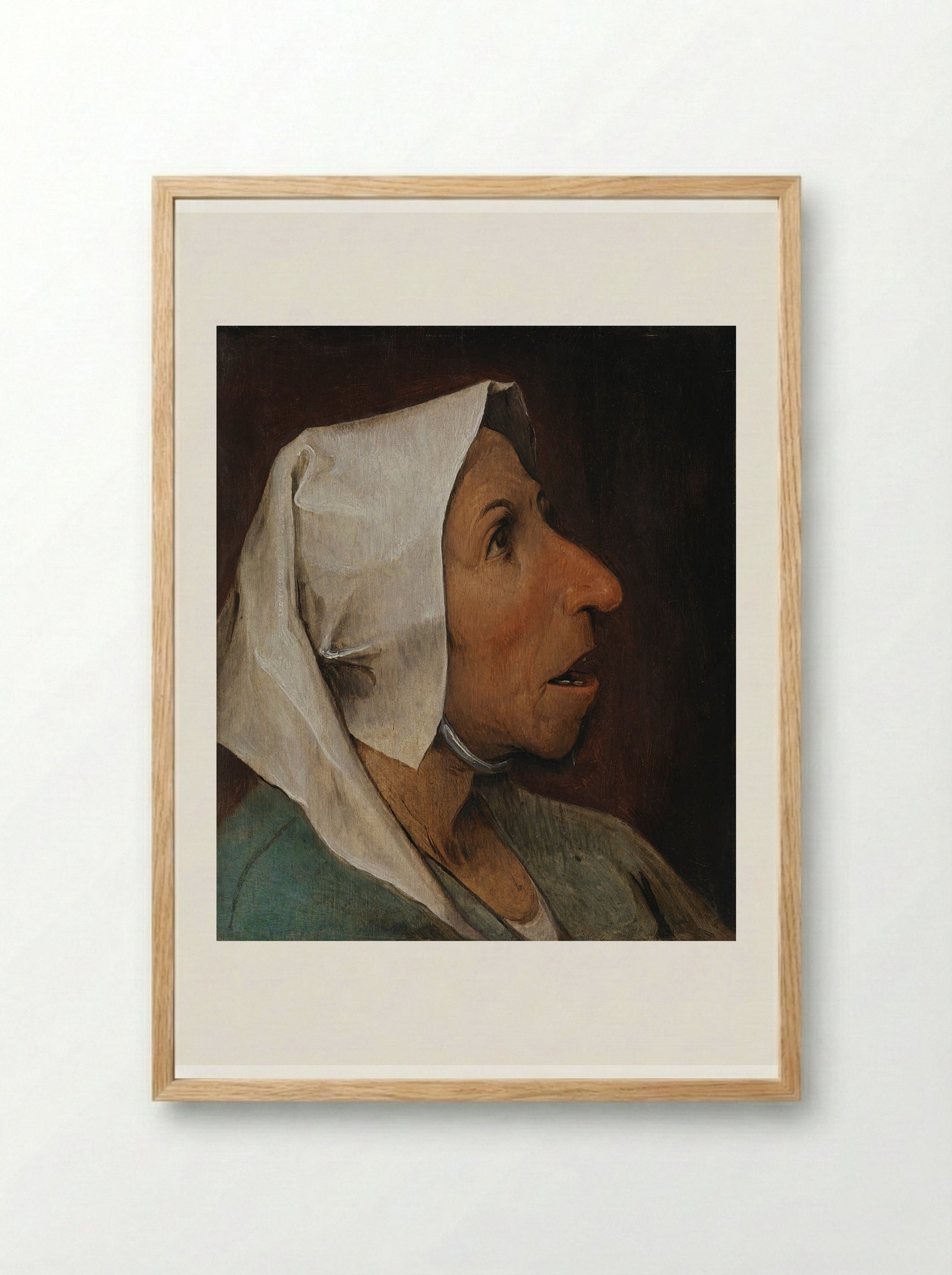 Portrait of an Old Woman - Pieter Bruegel the Elder - Framed Print Wood