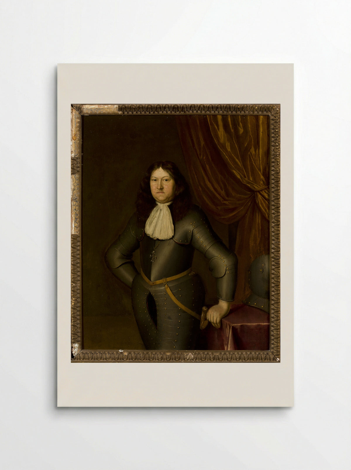 Portrait of an Unknown Man in Armour - Pieter Cornelisz. van Slingelandt - Poster