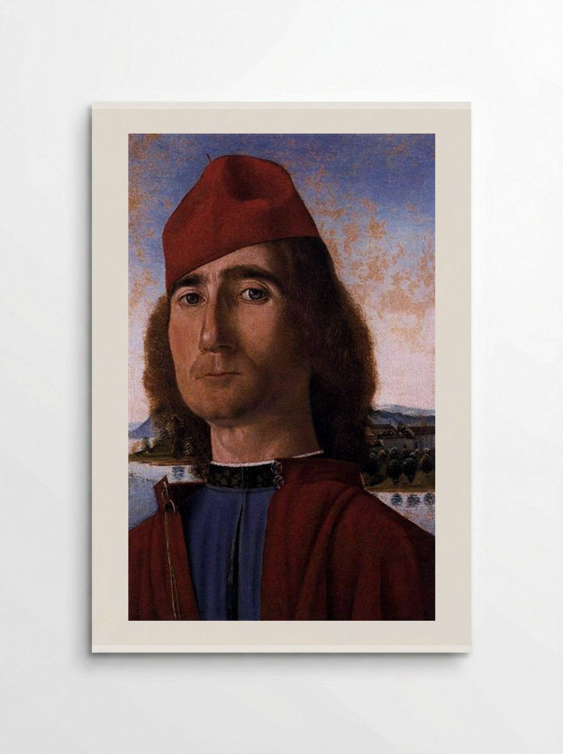 Portrait of an Unknown Man with Red Beret - Vittore Carpaccio - Poster