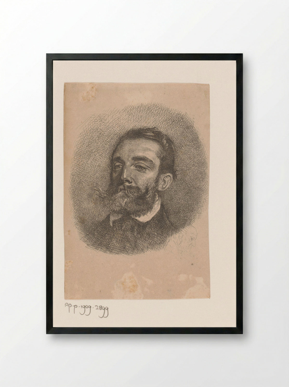 Portrait of an Unknown Man - Jaroslav Čermák - Framed Print Black