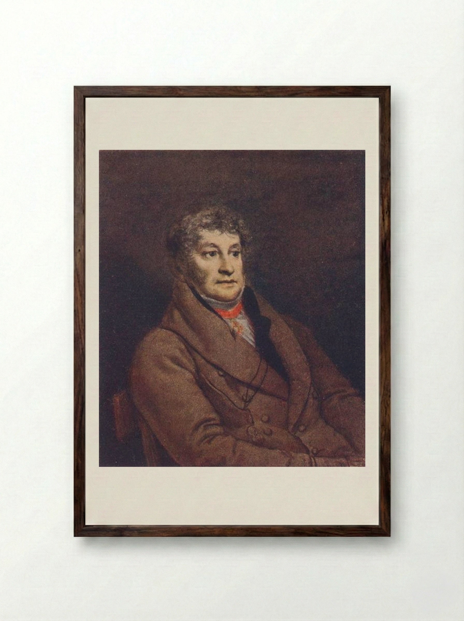 Portrait of an Unknown Man - Orest Kiprensky - Framed Print Dark Wood