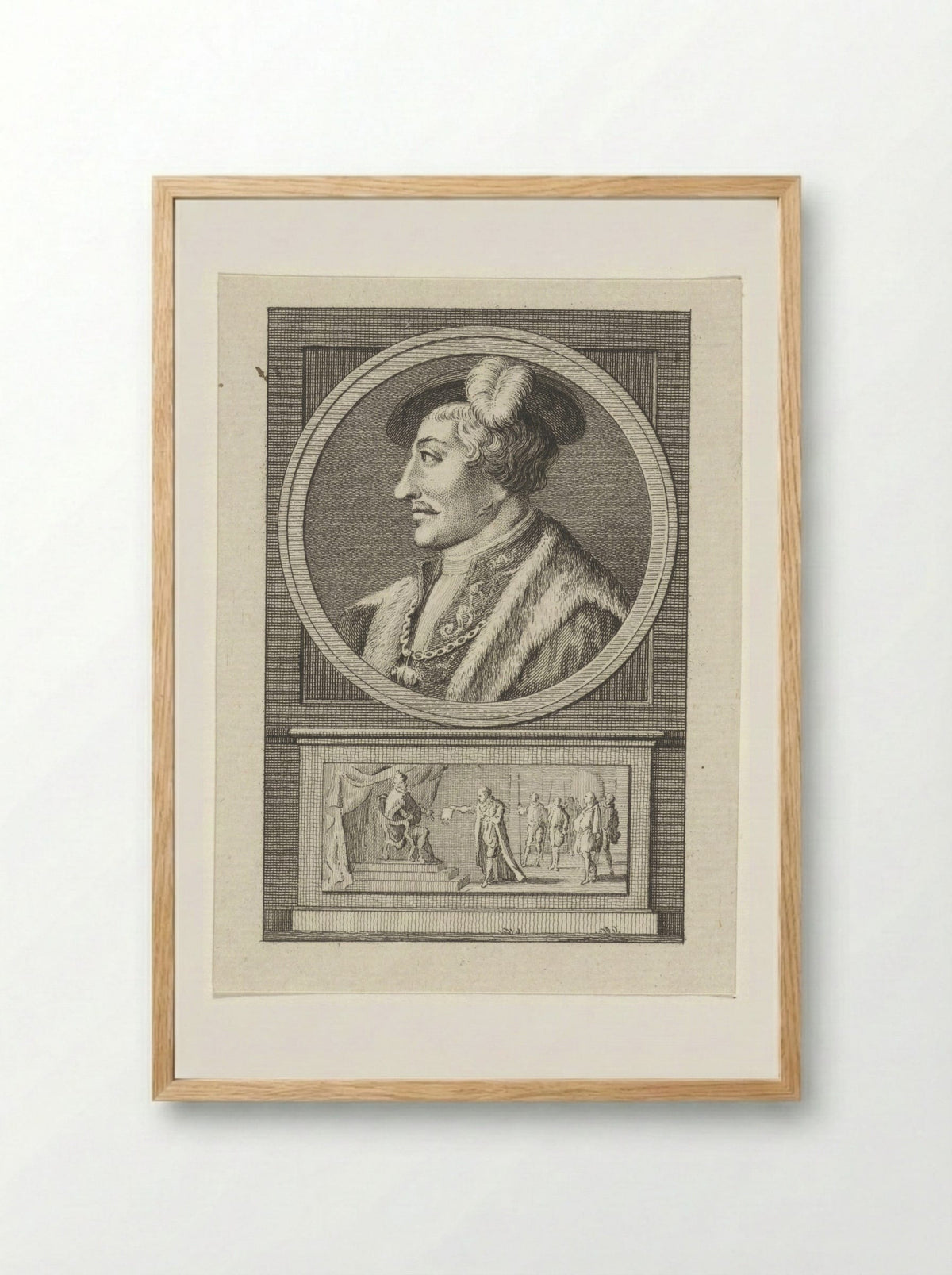 Portrait of an Unknown Man - Reinier Vinkeles - Framed Print Wood