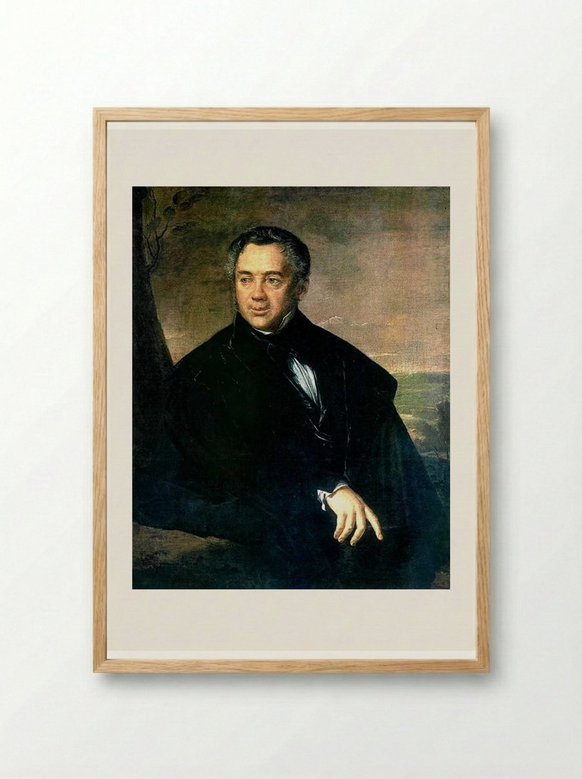 Portrait of an Unknown Man - Vasily Tropinin - Framed Print Wood