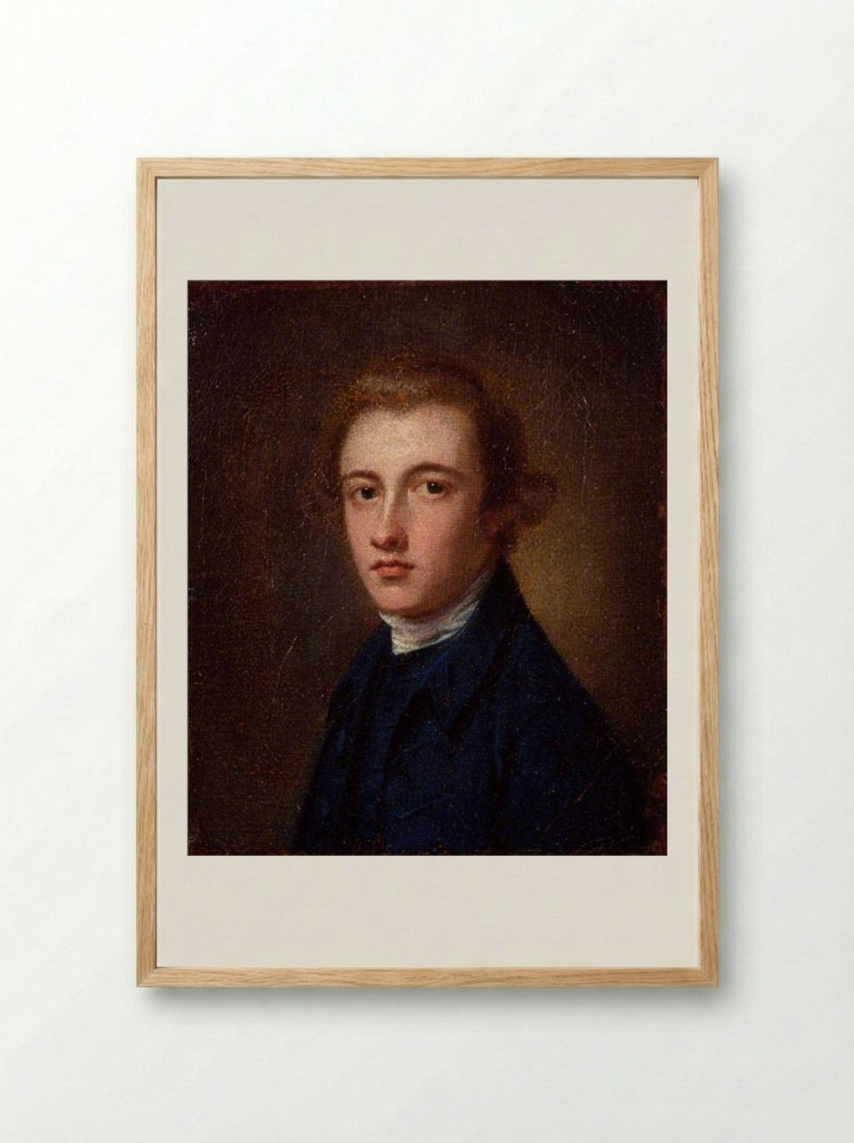 Portrait of an Unknown Man - George Romney - Framed Print Wood