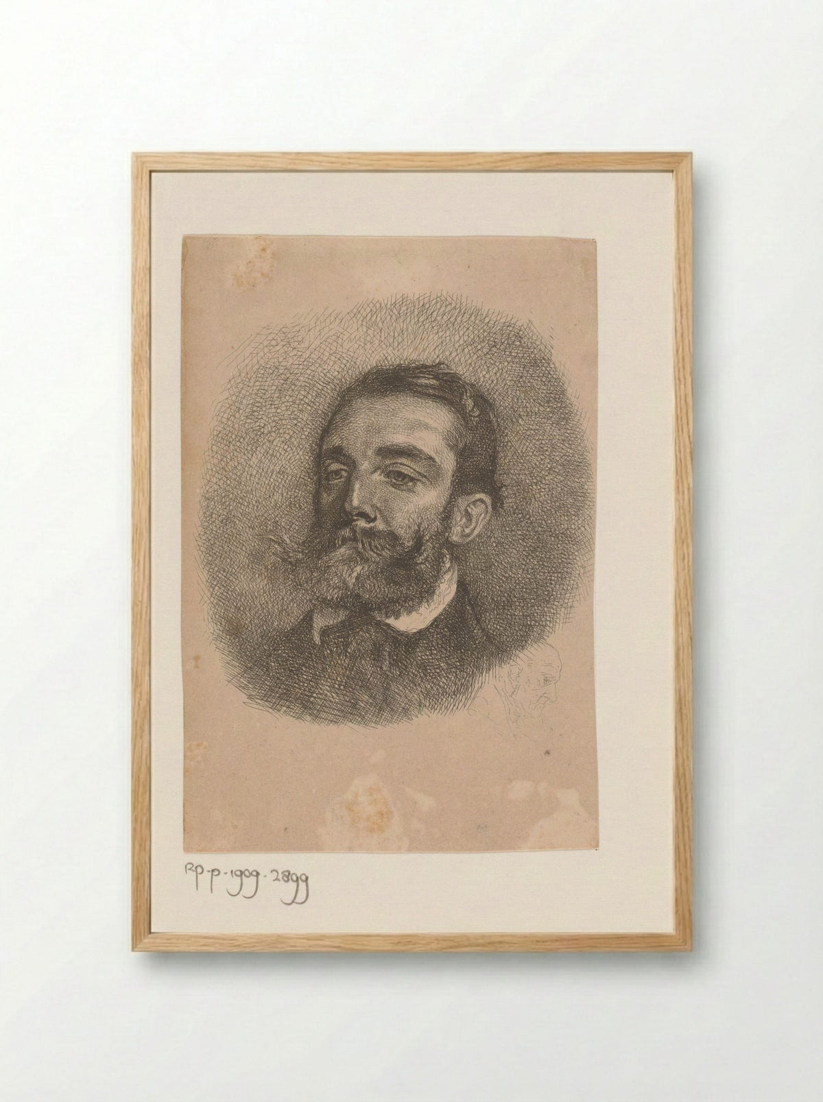 Portrait of an Unknown Man - Jaroslav Čermák - Framed Print Wood