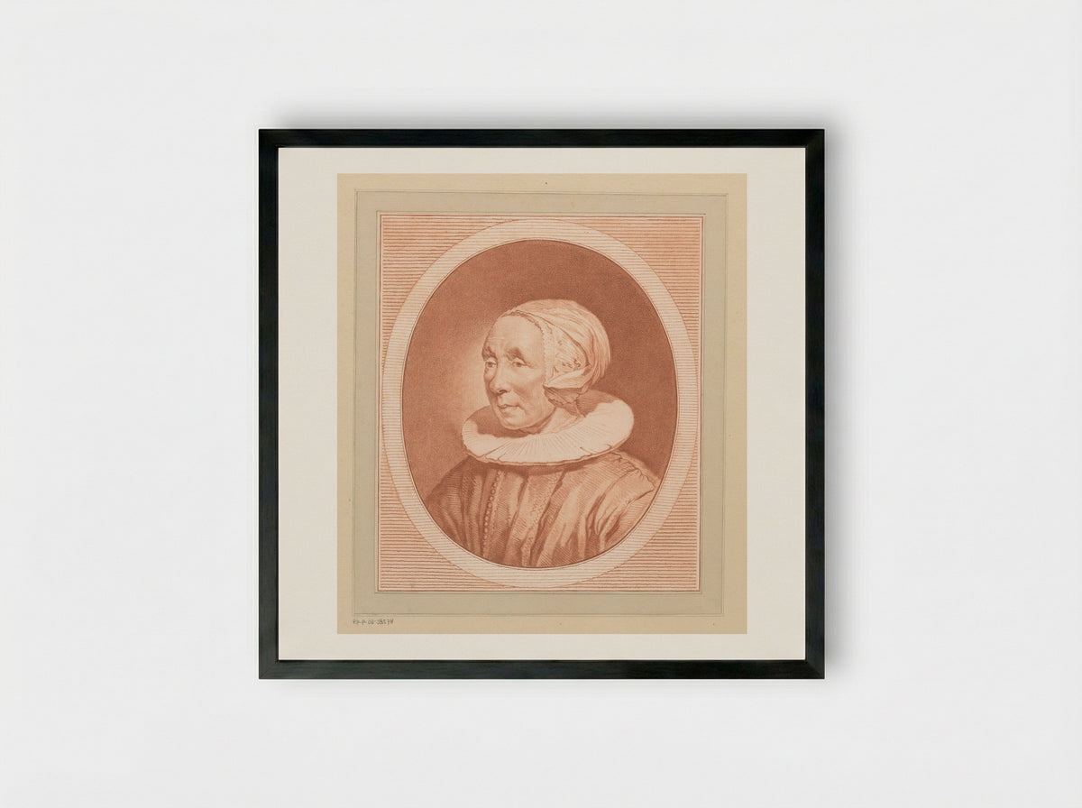 Portrait of an Unknown Woman - Vincenzo Vangelisti - Framed Print Black
