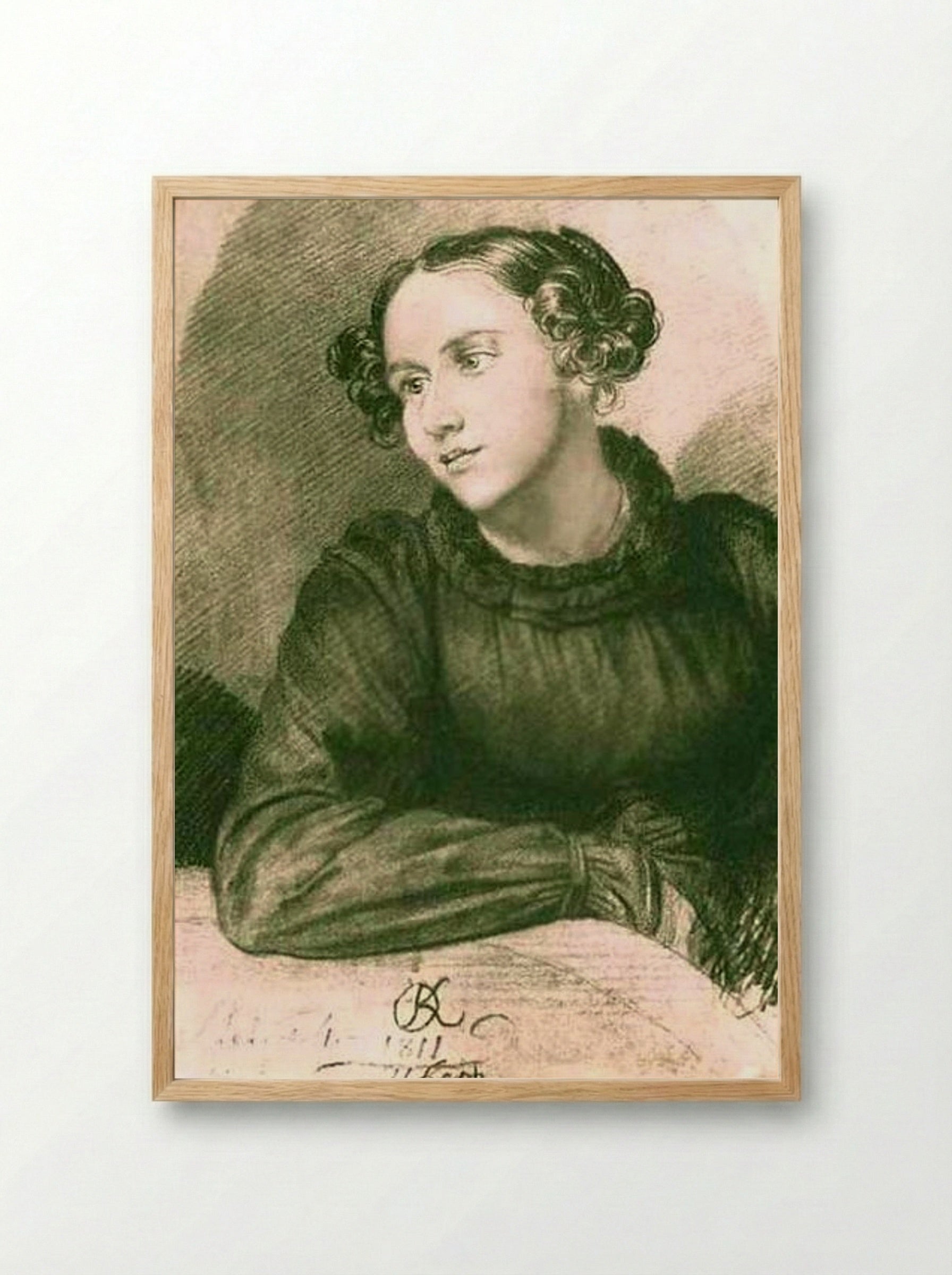 Portrait of an Unknown Woman - Orest Kiprensky - Framed Print Wood