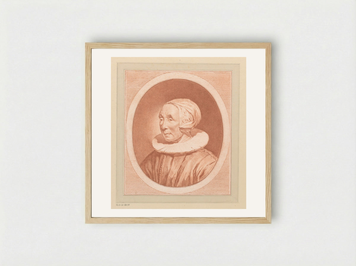 Portrait of an Unknown Woman - Vincenzo Vangelisti - Framed Print Wood