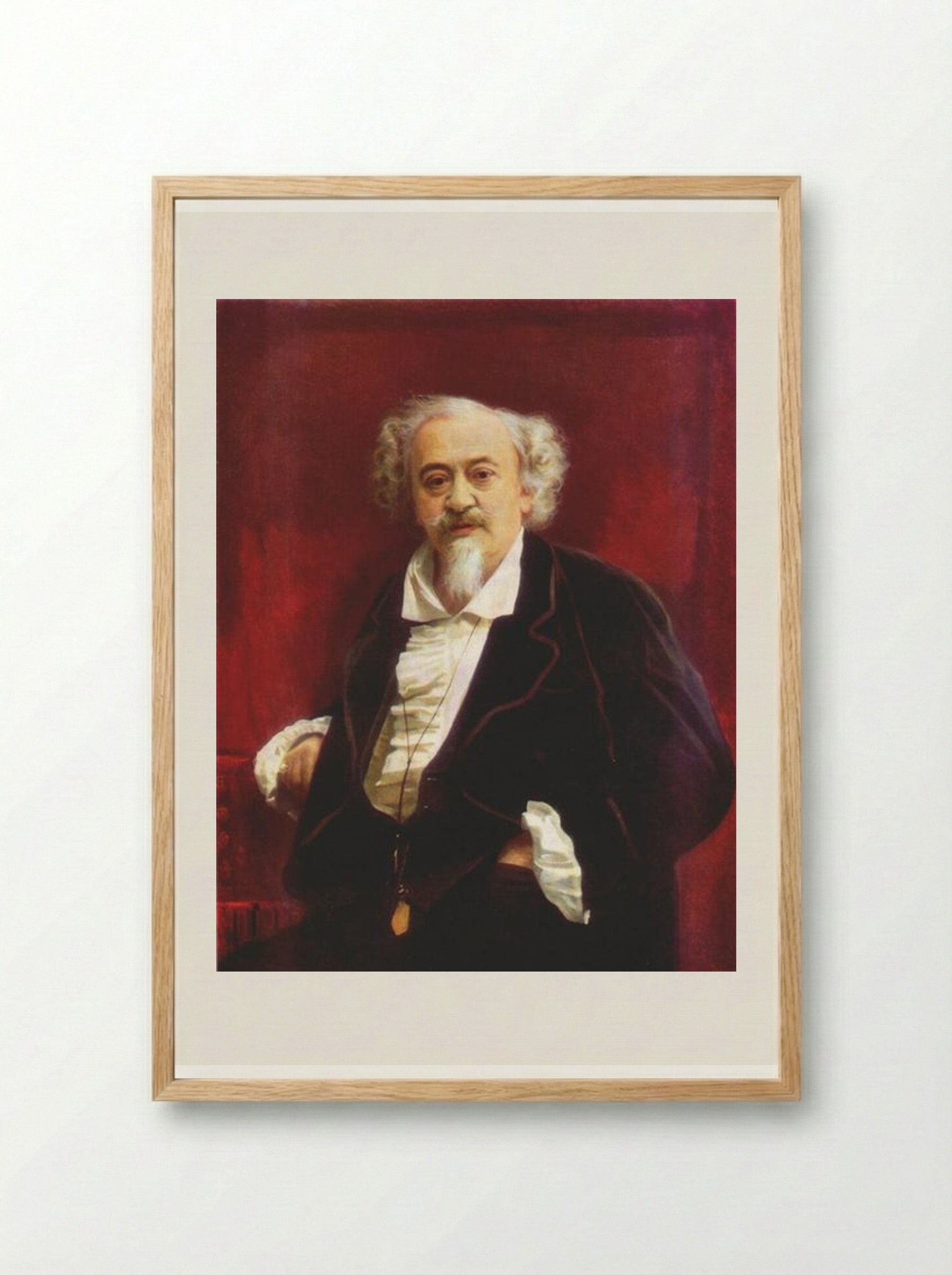 Portrait of the Actor Vasily Samoilov - Ivan Kramskoy - Framed Print Wood