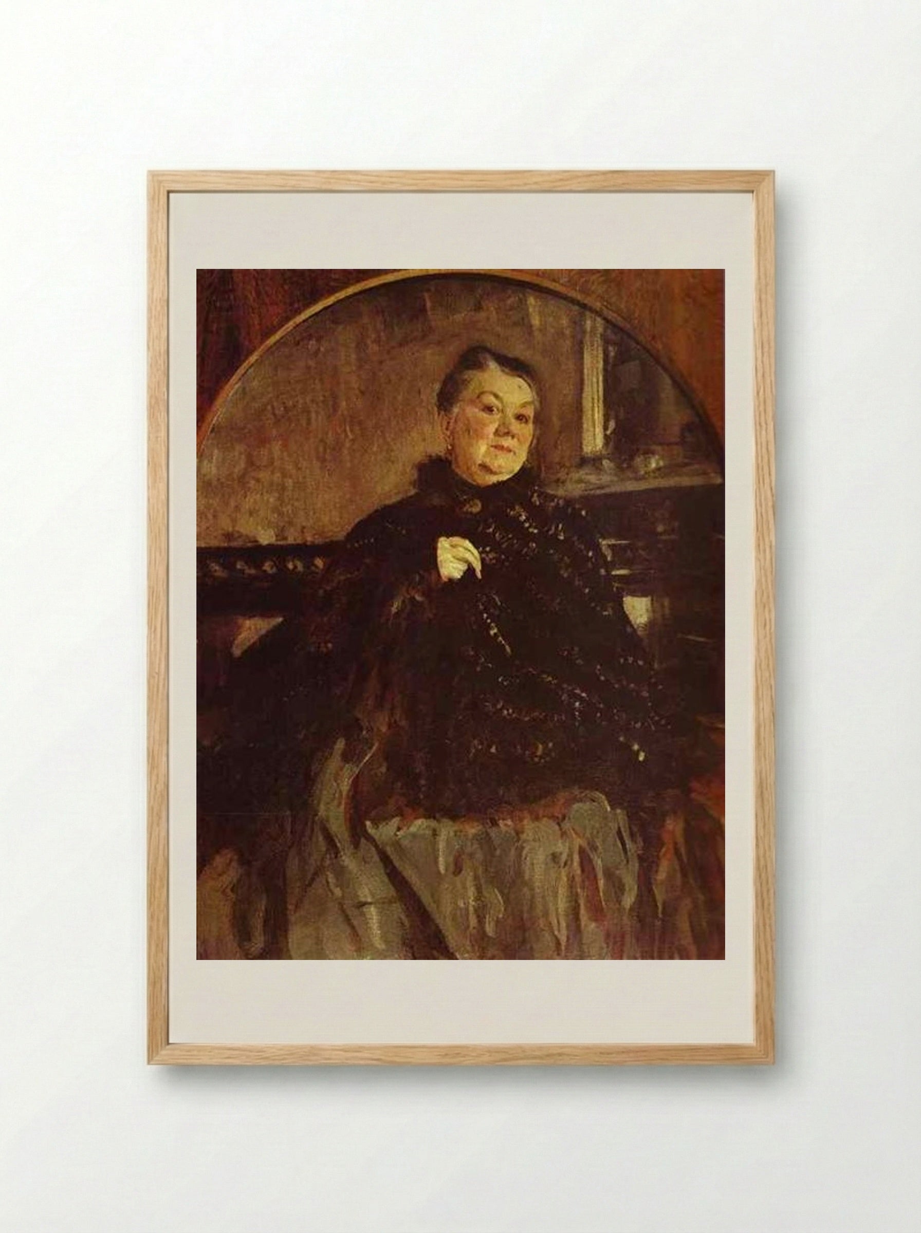 Portrait of the Actress Glikeria Fedotova - Valentin Serov - Framed Print Wood
