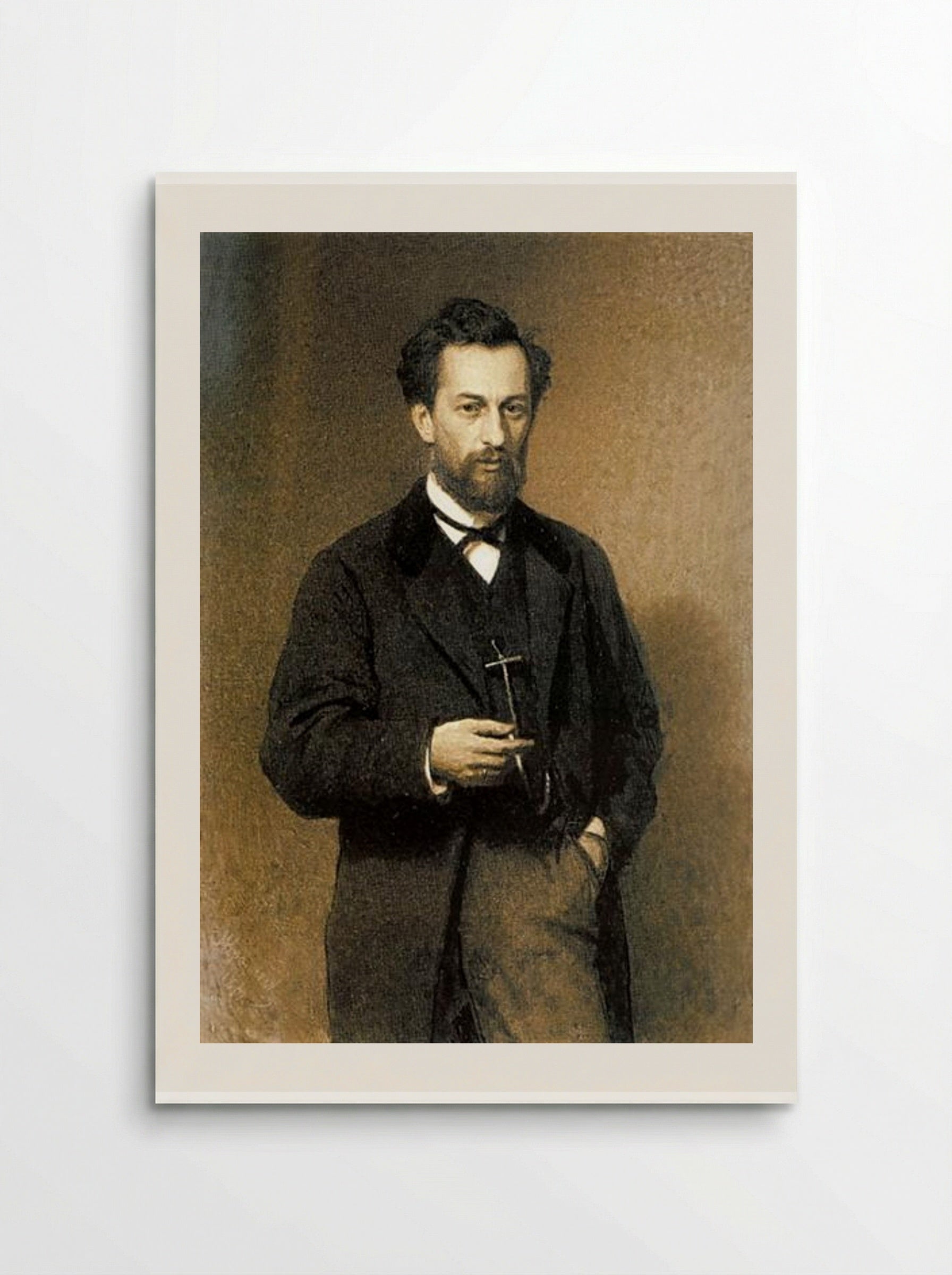 Portrait of the Artist Mikhail Konstantinovich Klodt - Ivan Kramskoy - Poster