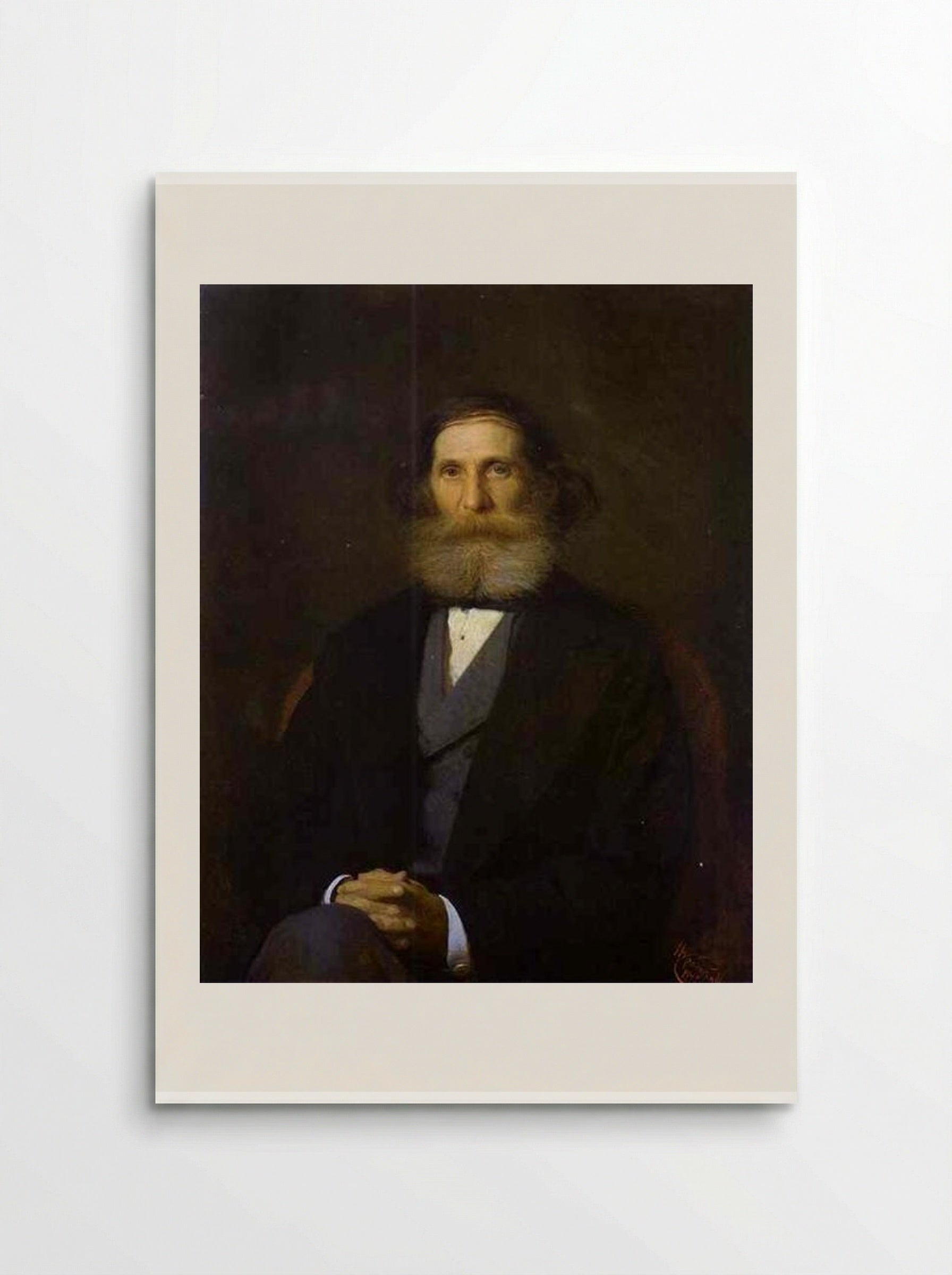 Portrait of the Artist Nikolay Bogoliubov - Ivan Kramskoy - Poster
