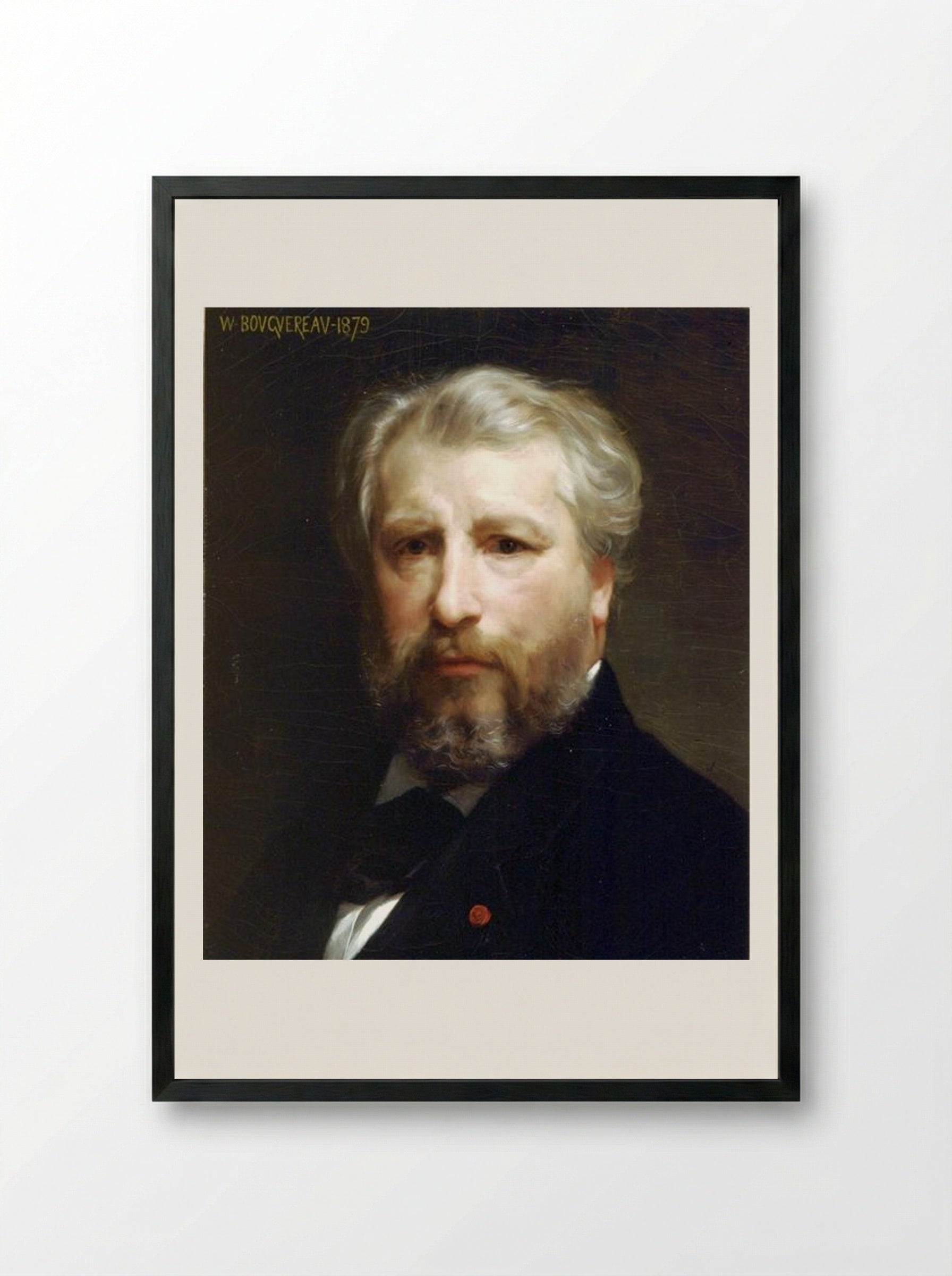 Portrait of the Artist (William-Adolphe Bouguereau) - William-Adolphe Bouguereau - Framed Print Black