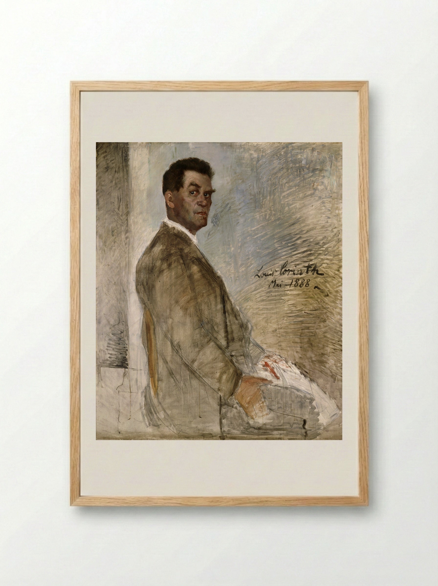 Portrait of the Artist's Father - Lovis Corinth - Framed Print Wood