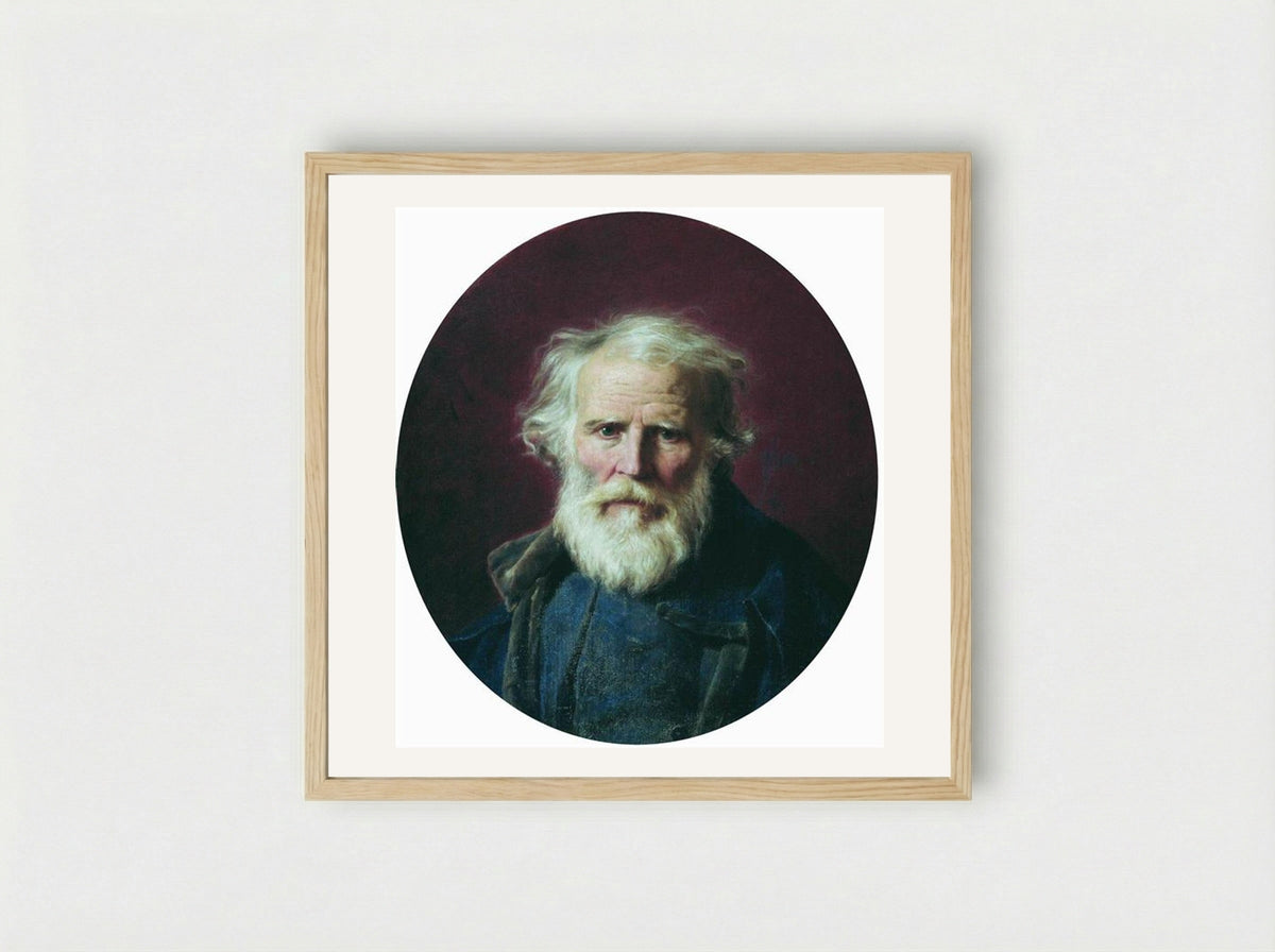 Portrait of the Artist's Father - Fyodor Bronnikov - Framed Print Wood