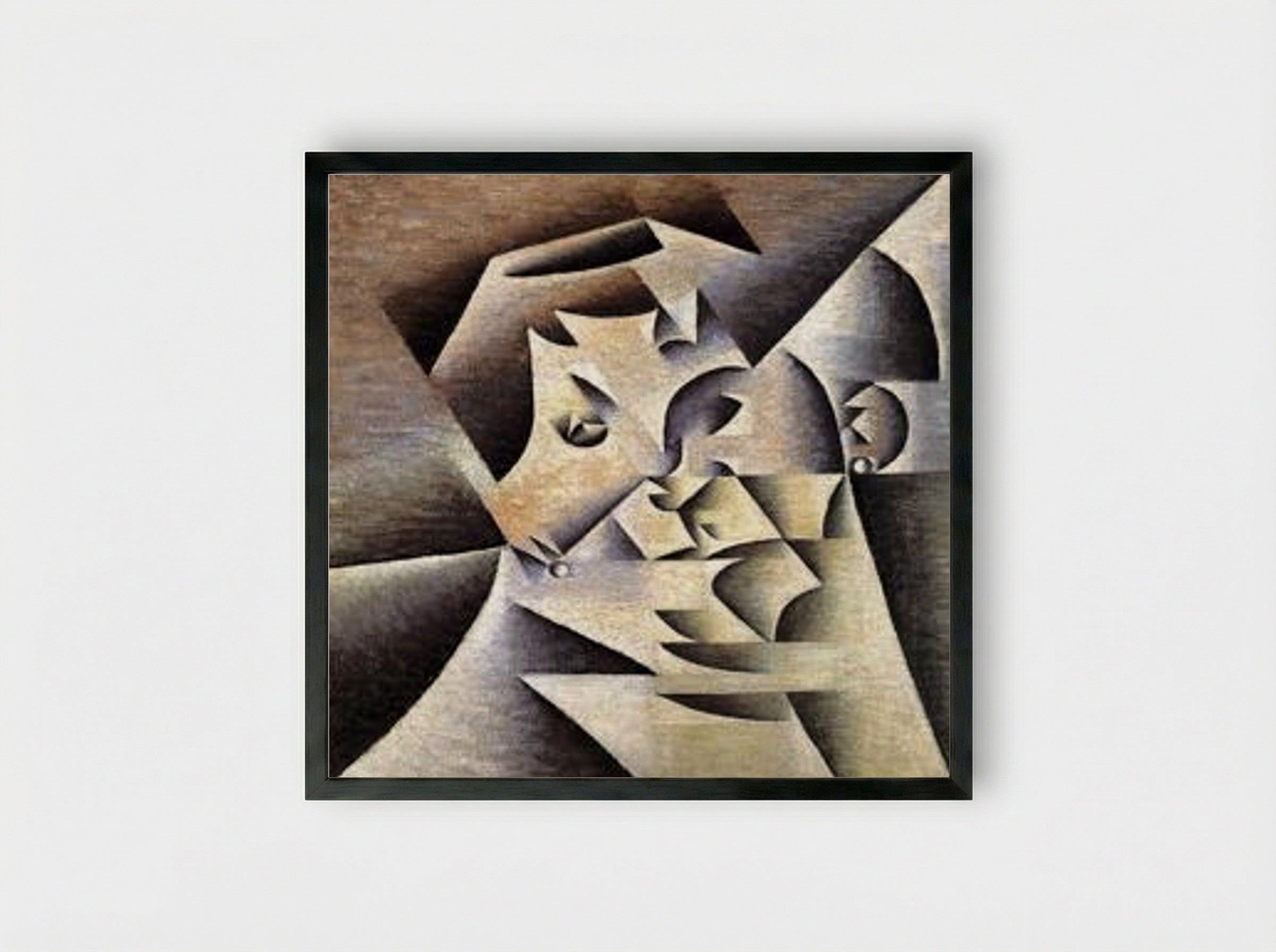 Portrait of the Artist's Mother - Juan Gris - Framed Print Black