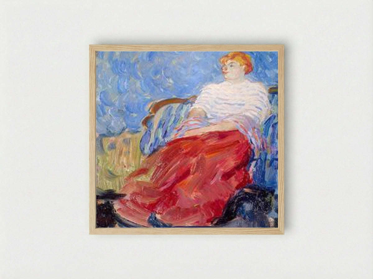 Portrait of the Artist's Sister, Suzanne Dufy - Raoul Dufy - Framed Print Wood