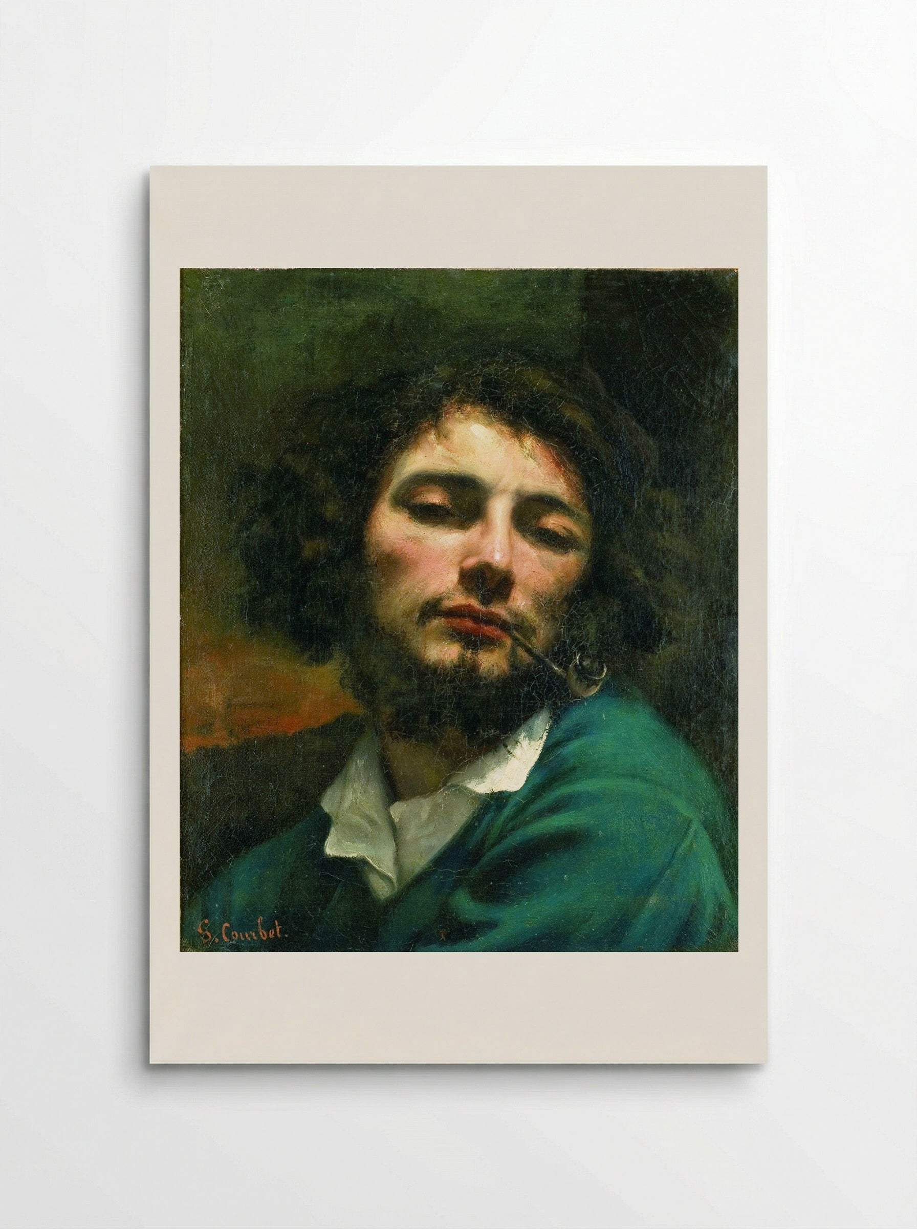 Portrait of the Artist with a Pipe - Gustave Courbet - Poster