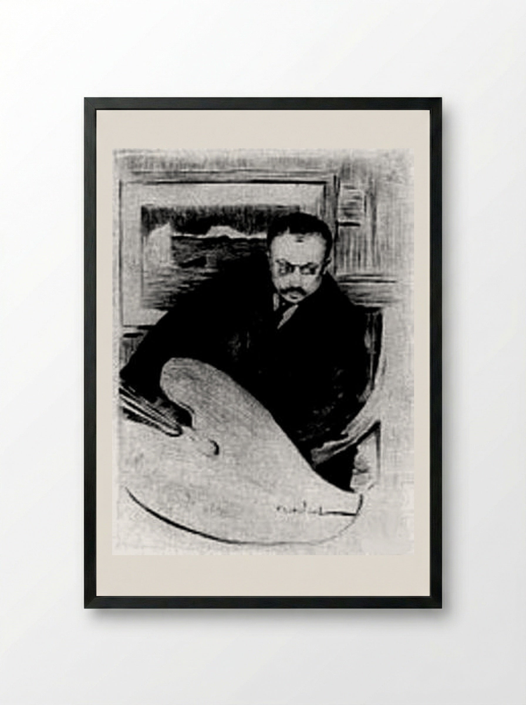 Portrait of the Artist - Maxime Maufra - Framed Print Black
