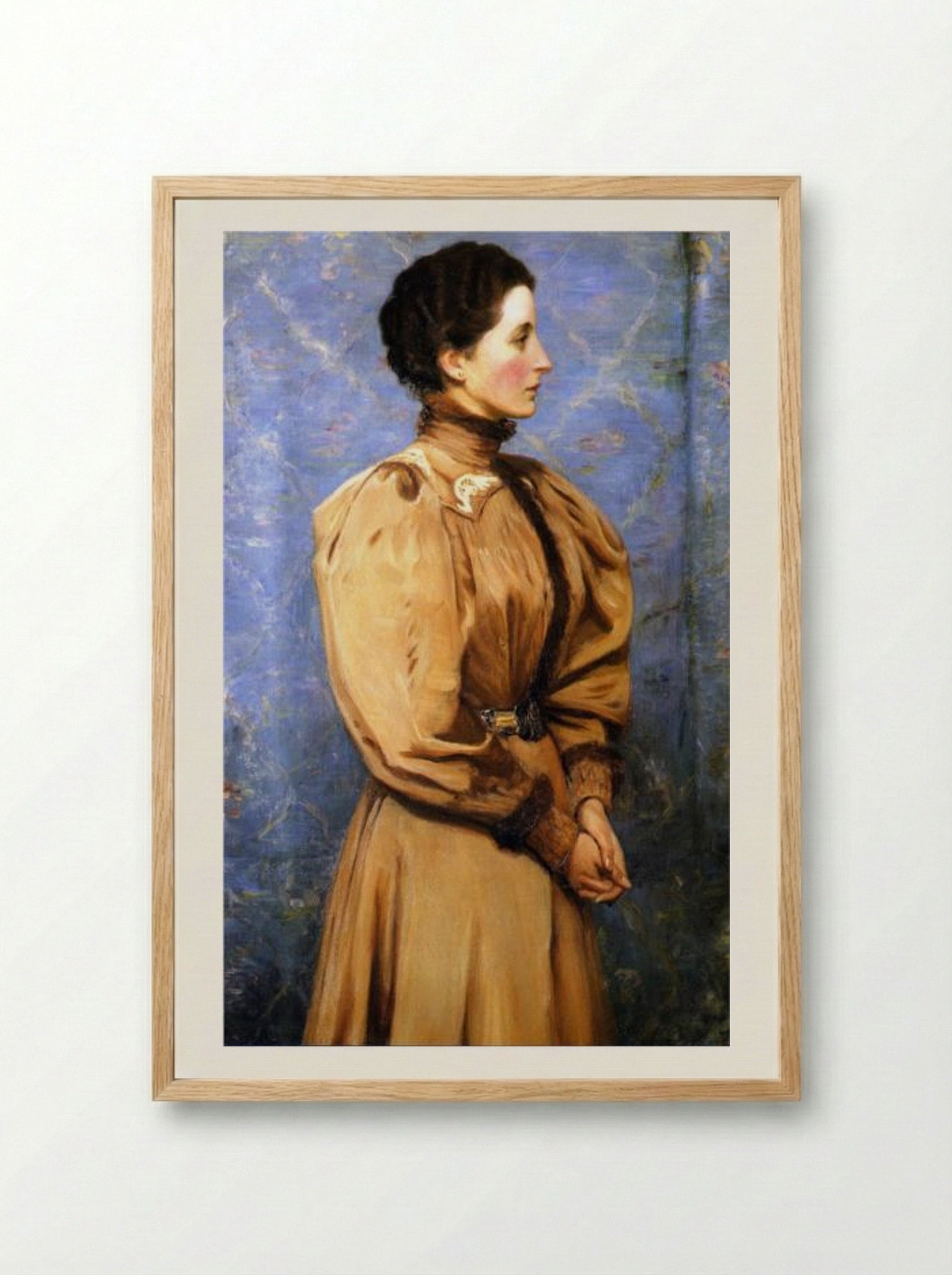 Portrait of the Baroness von R. - Lilla Cabot Perry - Framed Print Wood