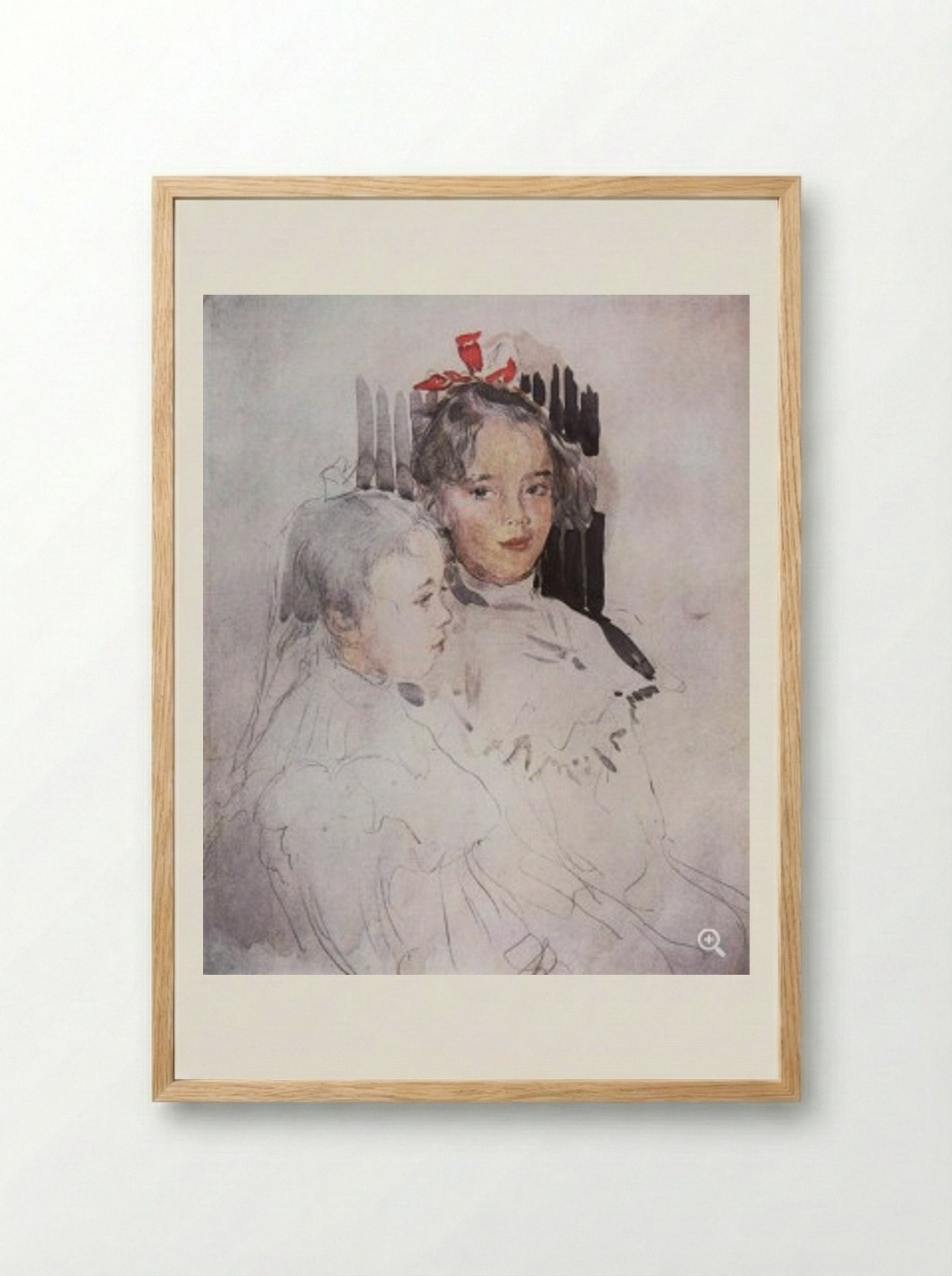 Portrait of the Children of S. Botkin - Valentin Serov - Framed Print Wood
