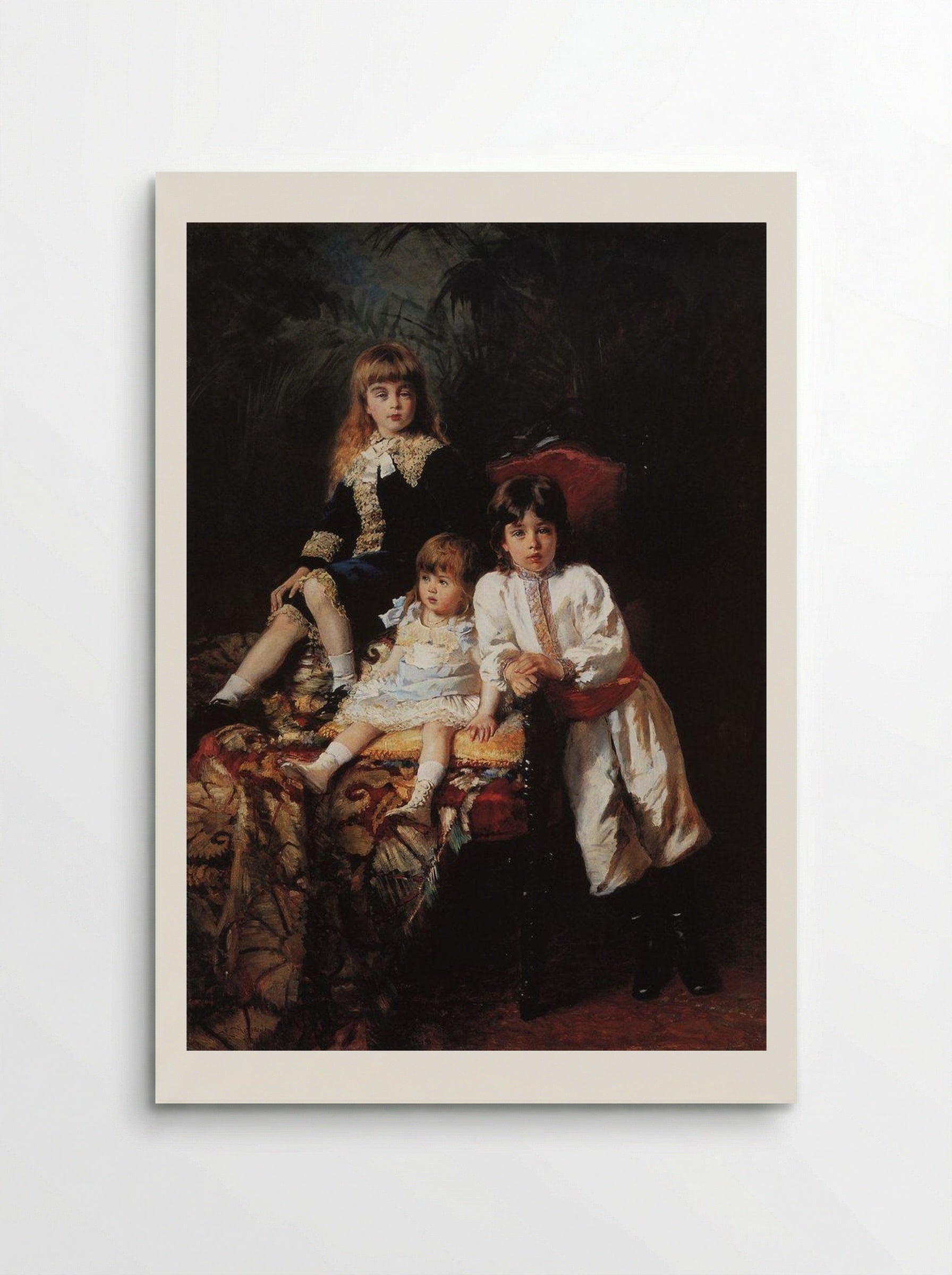 Portrait of the Children of the Artist - Konstantin Makovsky - Poster