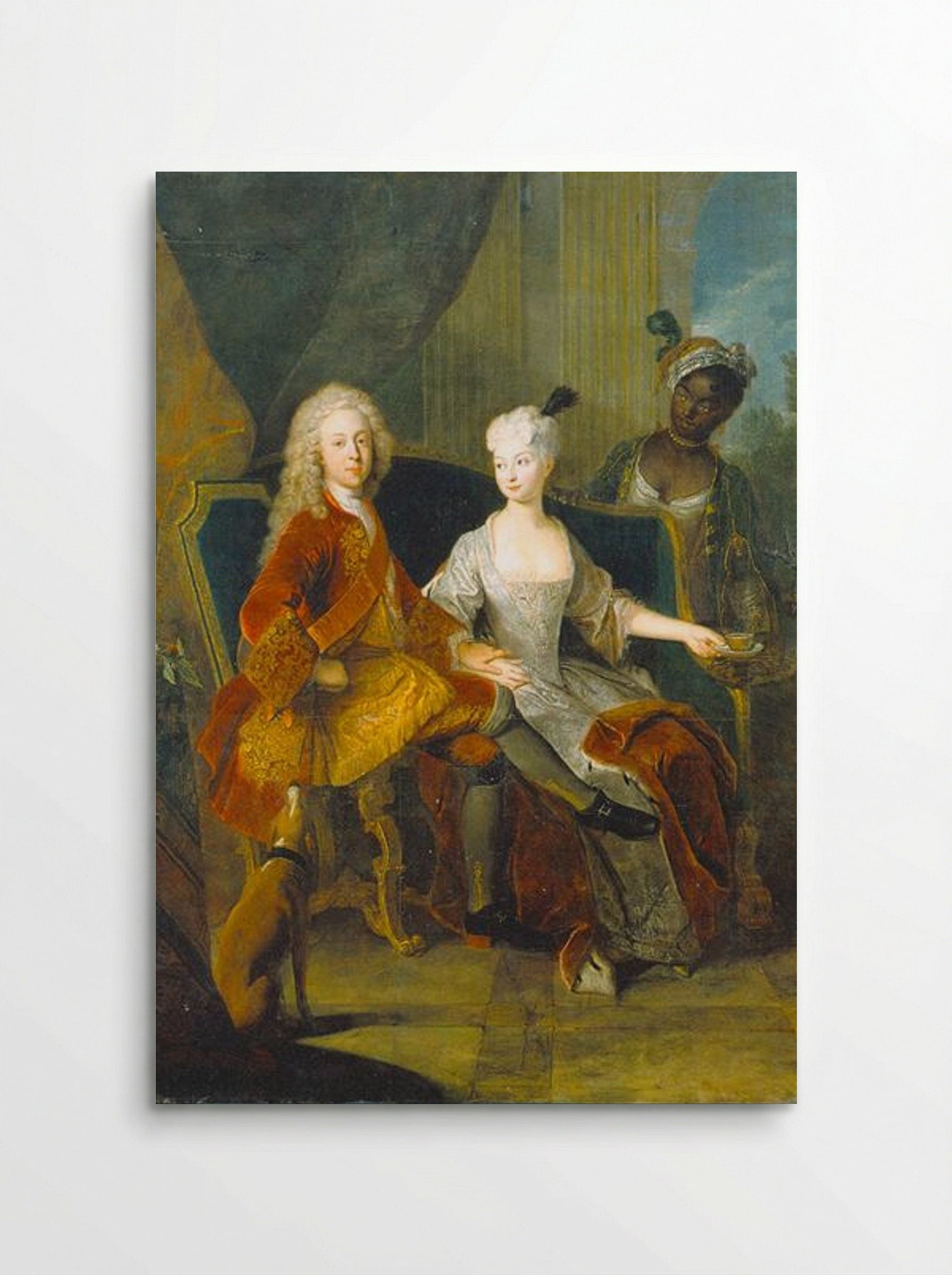 Portrait of the Crown Prince Friedrich Ludwig of Württemberg and his wife Henriette Marie of Brandenburg-Schwedt - Antoine Pesne - Poster