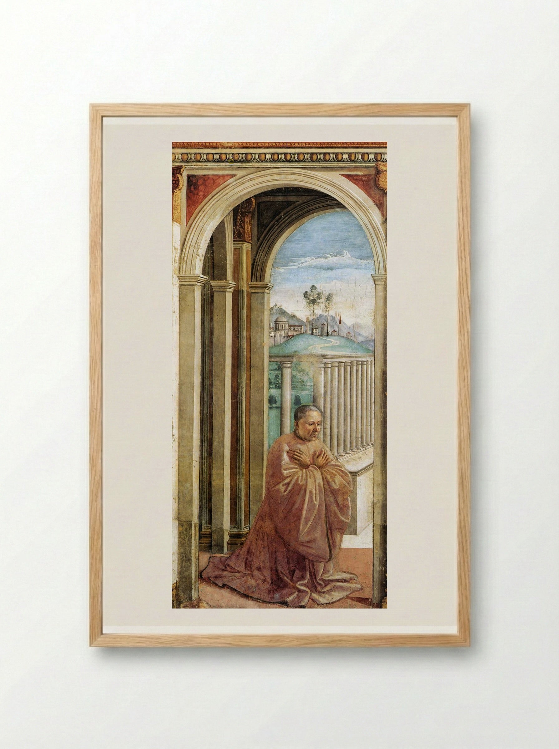 Portrait of the Donor Giovanni Tornabuoni - Domenico Ghirlandaio - Framed Print Wood