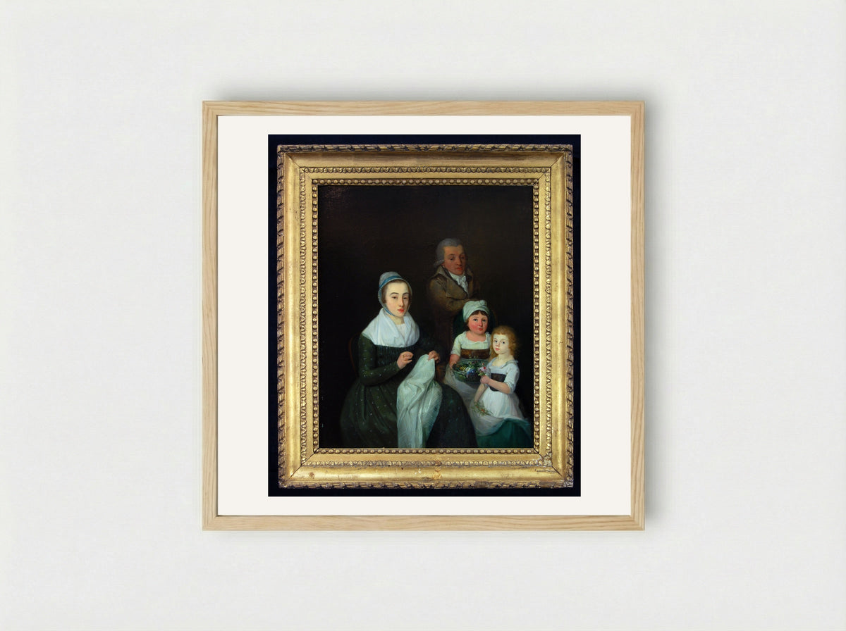 Portrait of the Family of Gerrit van der Pot - Johan Bernard Scheffer - Framed Print Wood