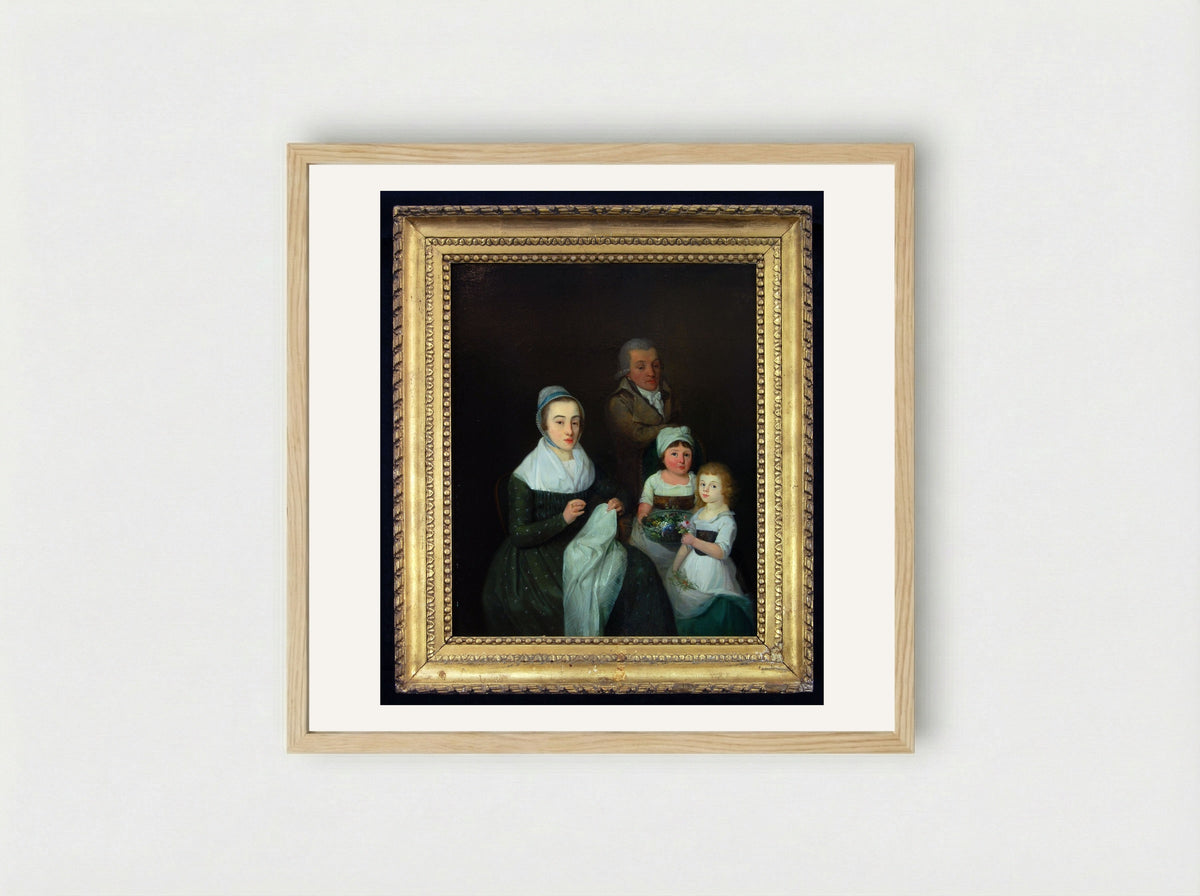 Portrait of the Family of Gerrit van der Pot - Johan Bernard Scheffer - Framed Print Wood
