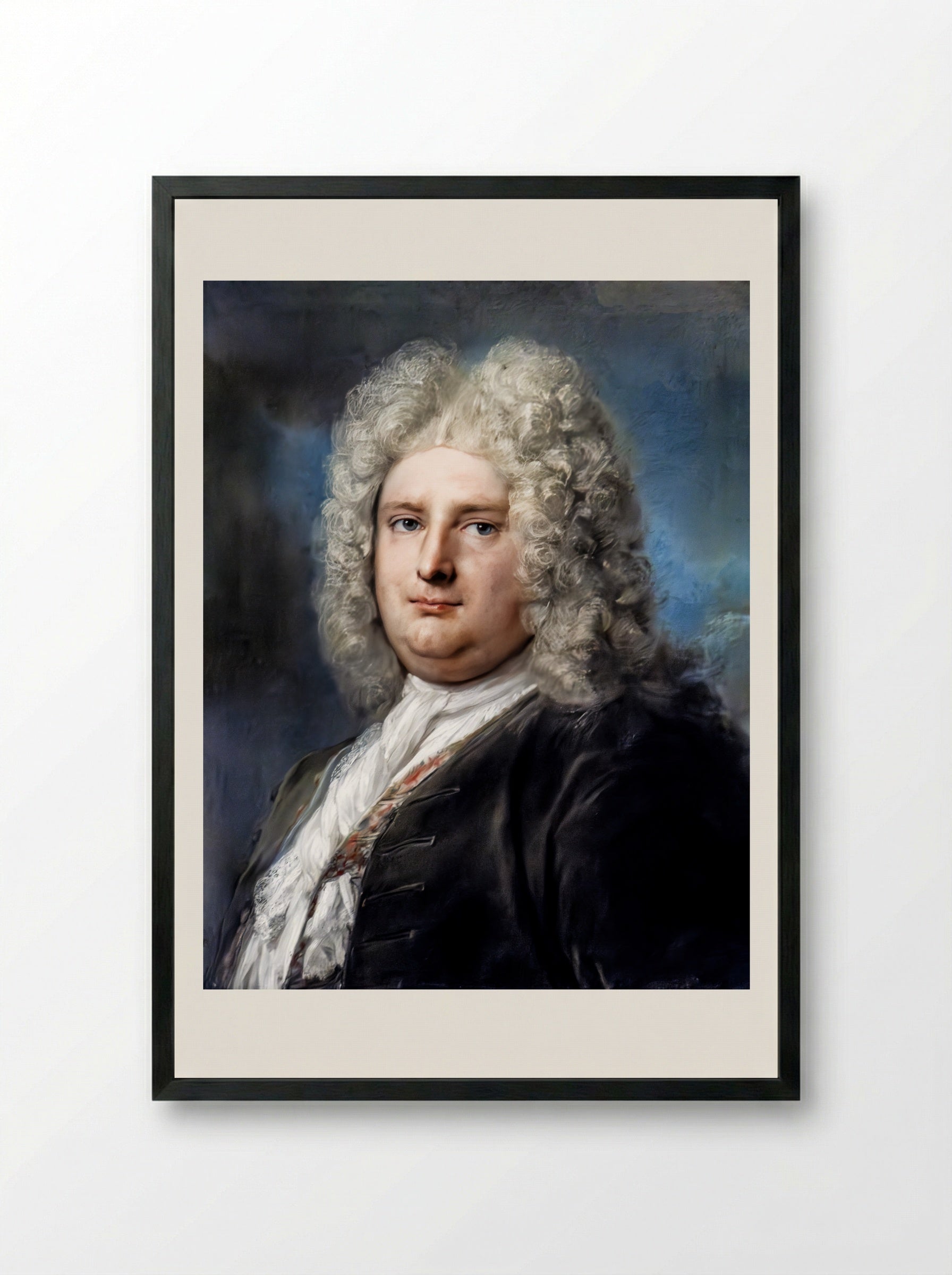Portrait of the French Consul Jean Le Blond - Rosalba Carriera - Framed Print Black