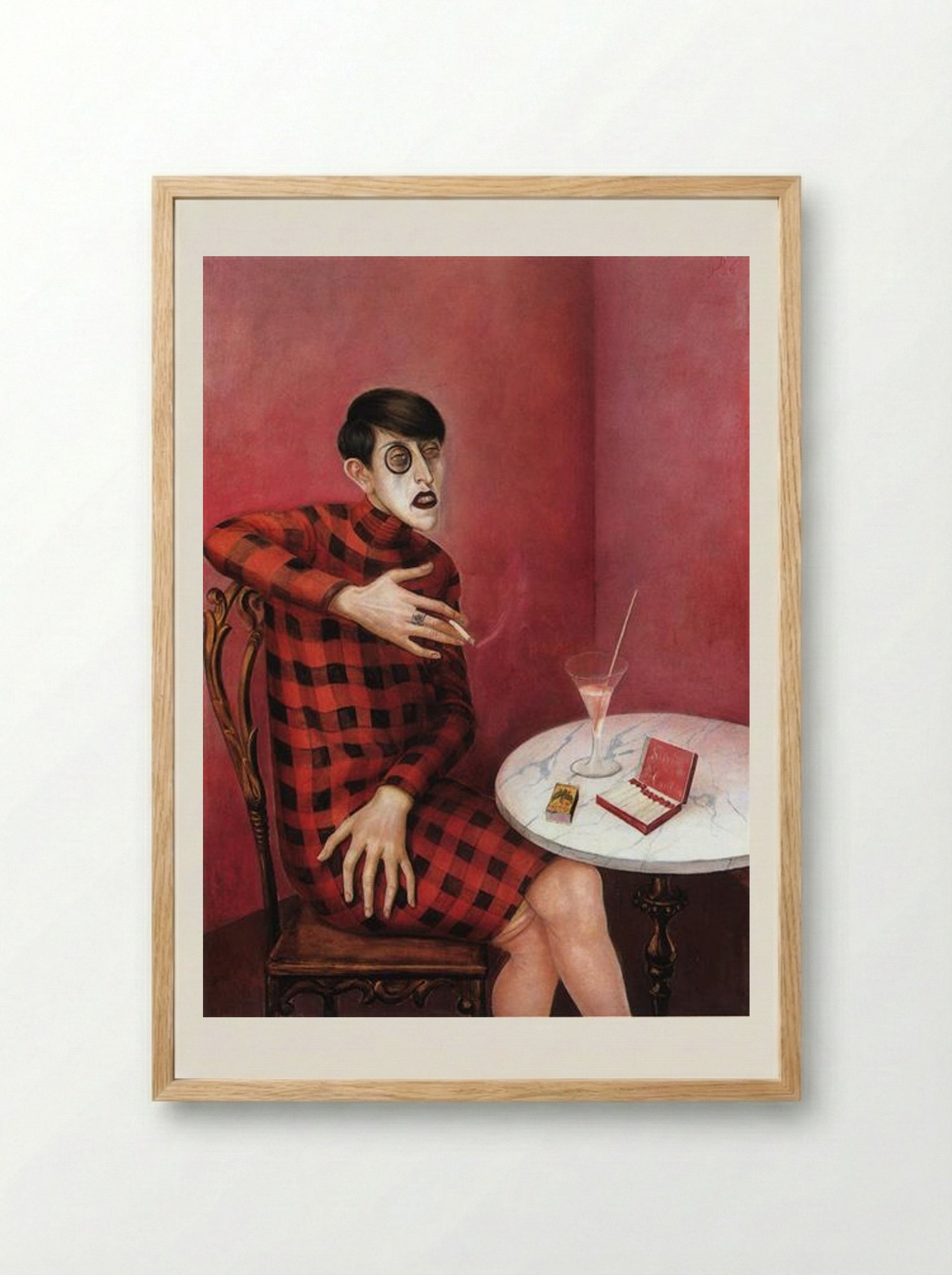 Portrait of the Journalist Sylvia Von Harden - Otto Dix - Framed Print Wood