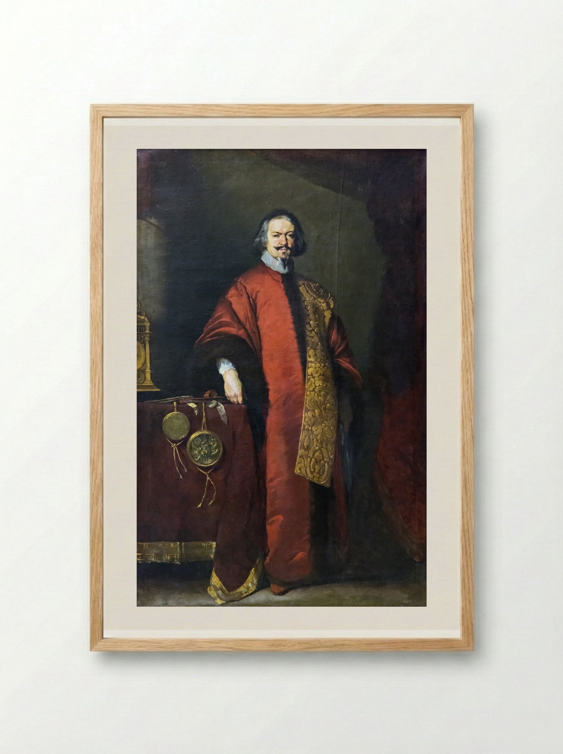 Portrait of the Knight Giovanni Grimani - Bernardo Strozzi - Framed Print Wood