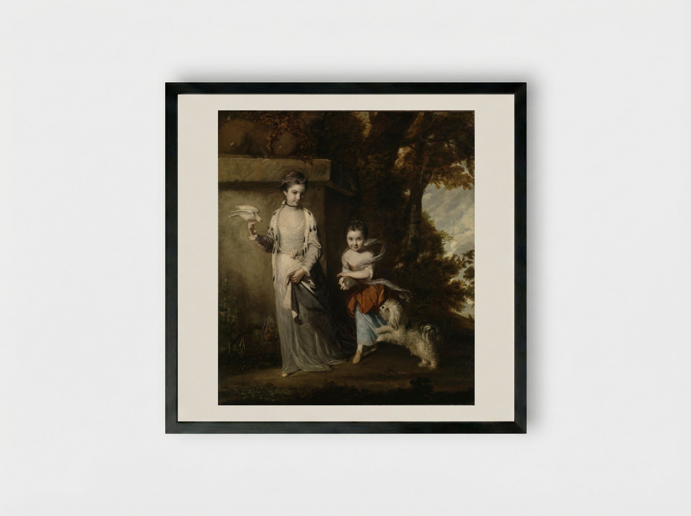 Portrait of the Ladies Amabel and Mary Jemima Yorke - Joshua Reynolds - Framed Print Black