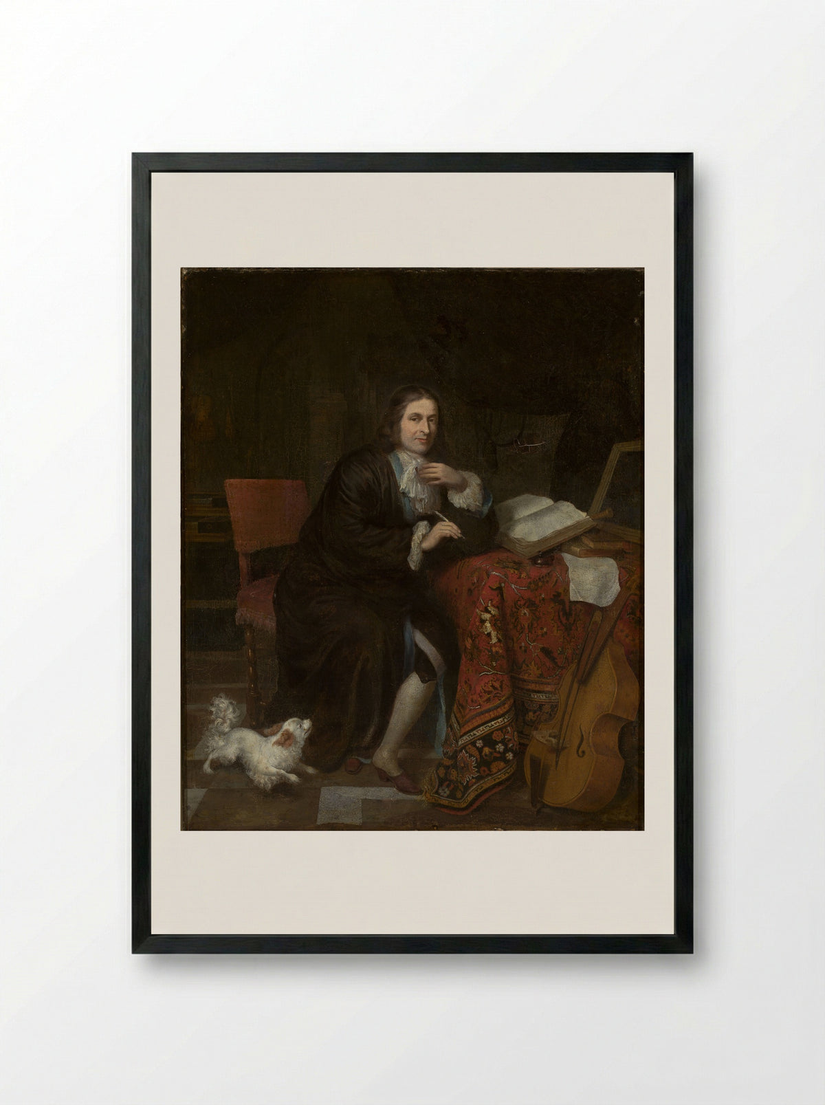 Portrait of the Minister Josias van der Kapelle - Thomas van der Wilt - Framed Print Black