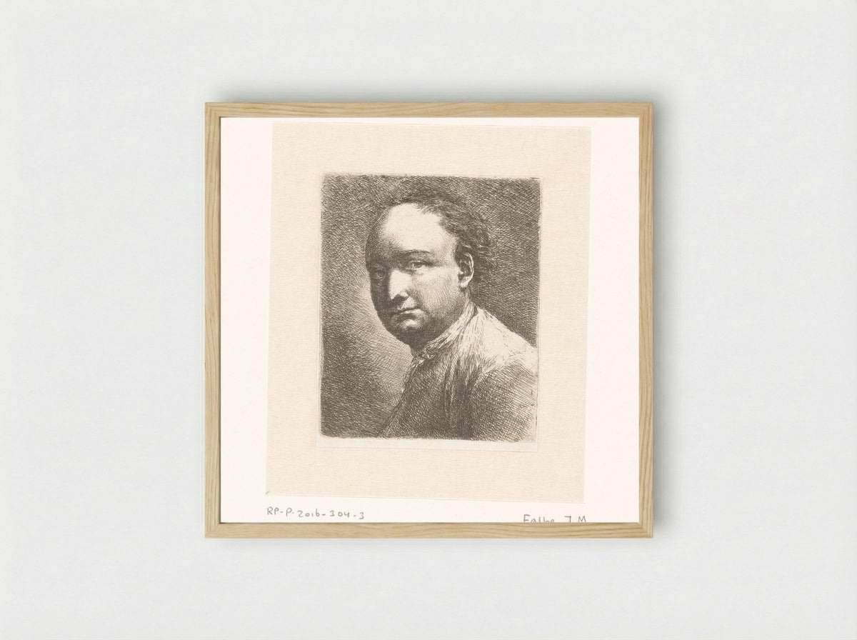 Portrait of the Painter Johann Harper - Joachim Martin Falbe - Framed Print Wood