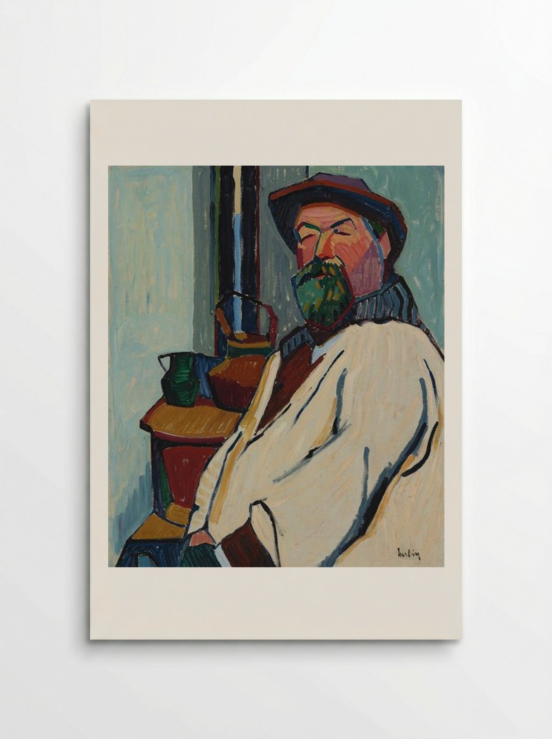 Portrait of the Painter Mathieu Battaglia - Auguste Herbin - Poster