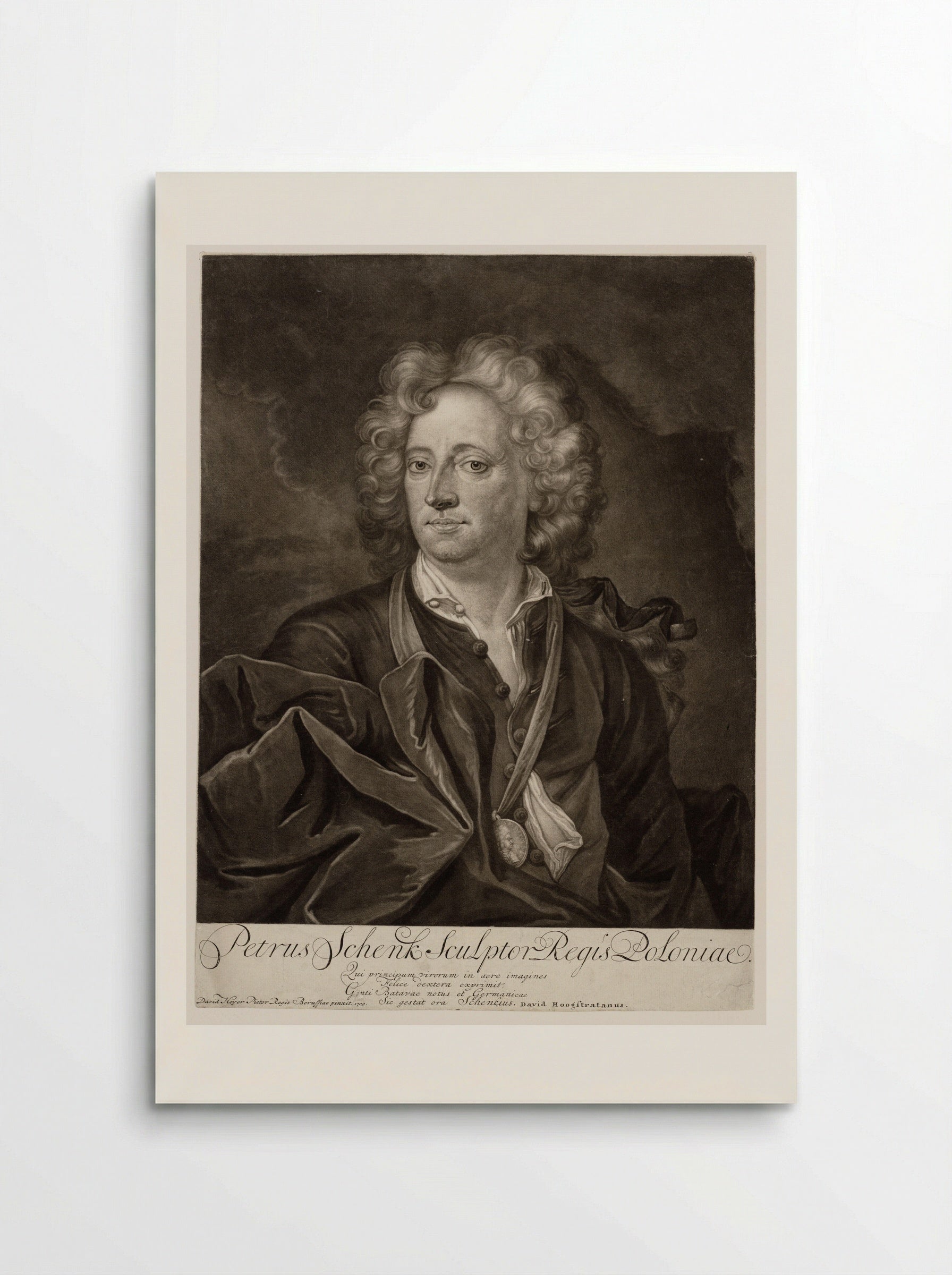 Portrait of the Poet Jan Norel - Pieter Schenk (I) - Poster