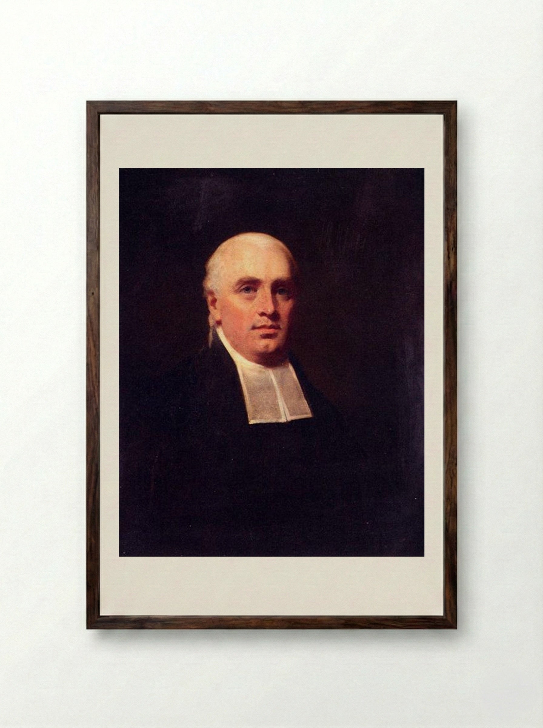 Portrait of the Rev. William Paul - Henry Raeburn - Framed Print Dark Wood