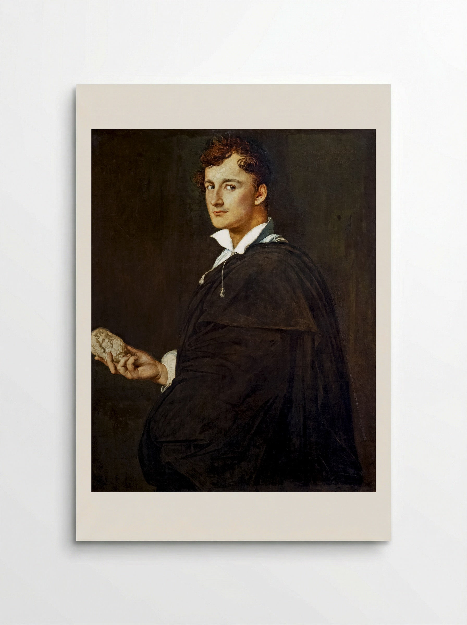 Portrait of the Sculptor Lorenzo Bartolini - Jean Auguste Dominique Ingres - Poster