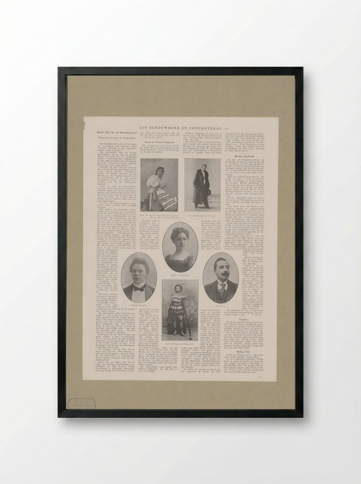 Portraits of Alida Tartaud-Klein and Others - Lodewijk van de Winkel - Framed Print Black