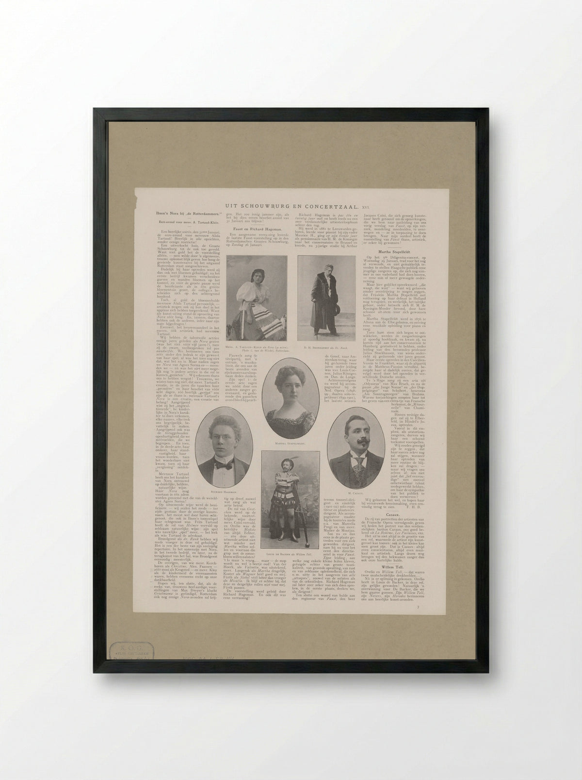 Portraits of Alida Tartaud-Klein and Others - Lodewijk van de Winkel - Framed Print Black