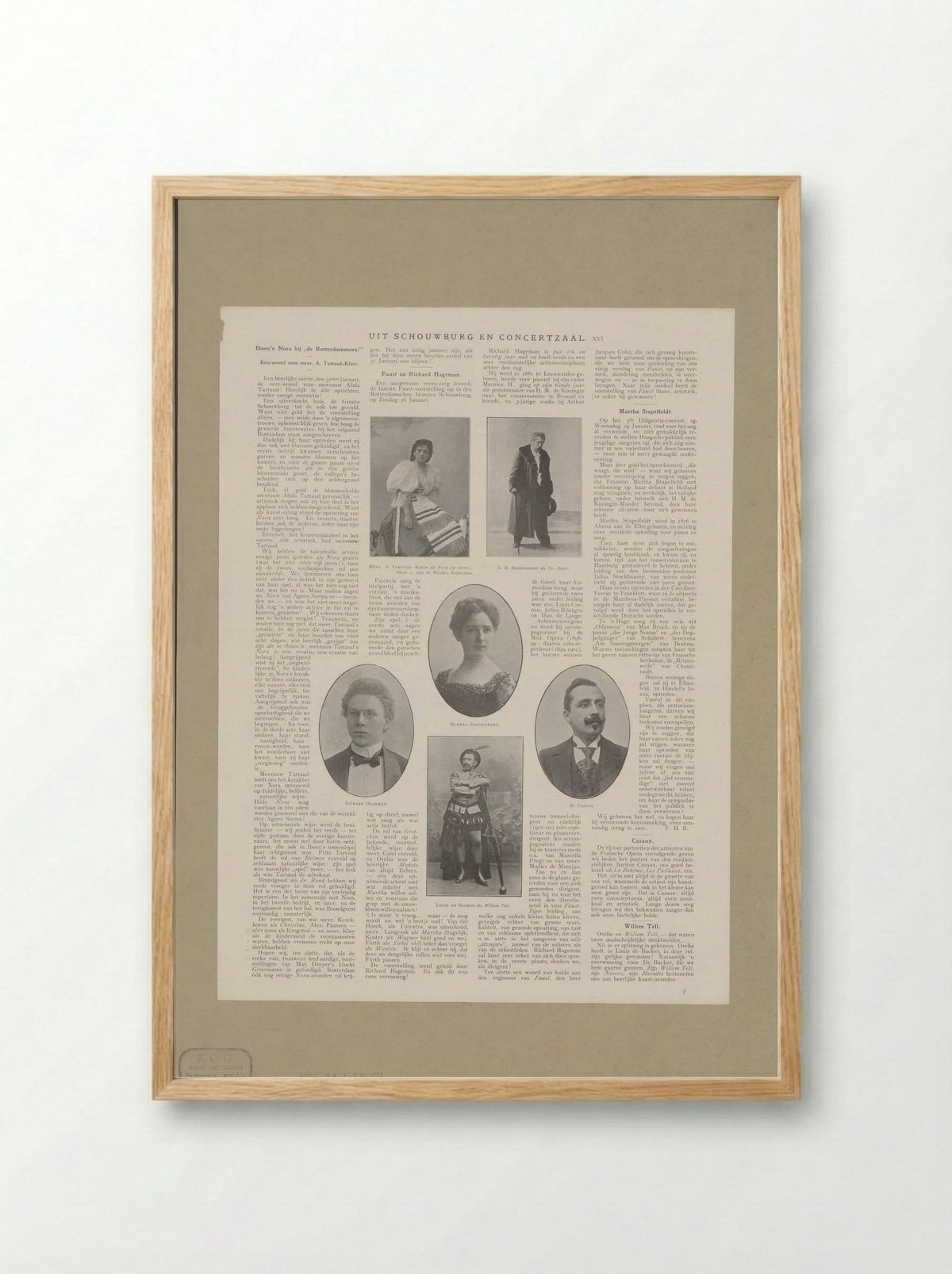 Portraits of Alida Tartaud-Klein and Others - Lodewijk van de Winkel - Framed Print Wood