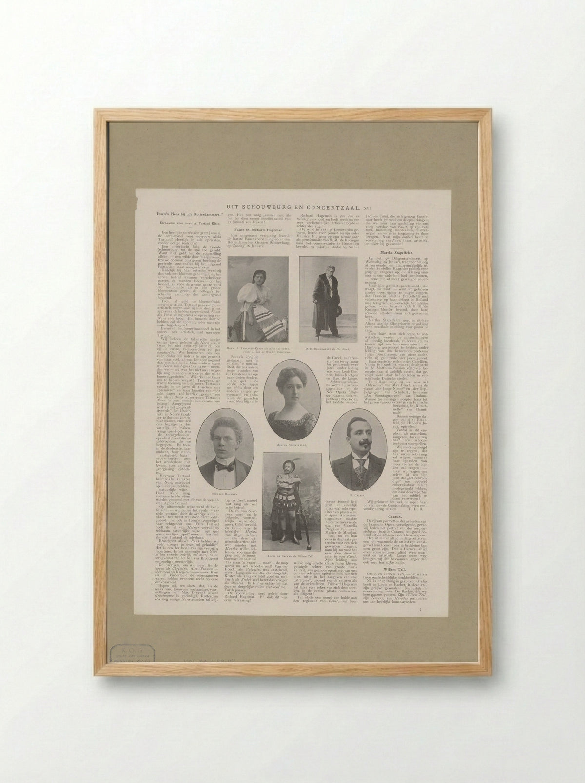 Portraits of Alida Tartaud-Klein and Others - Lodewijk van de Winkel - Framed Print Wood